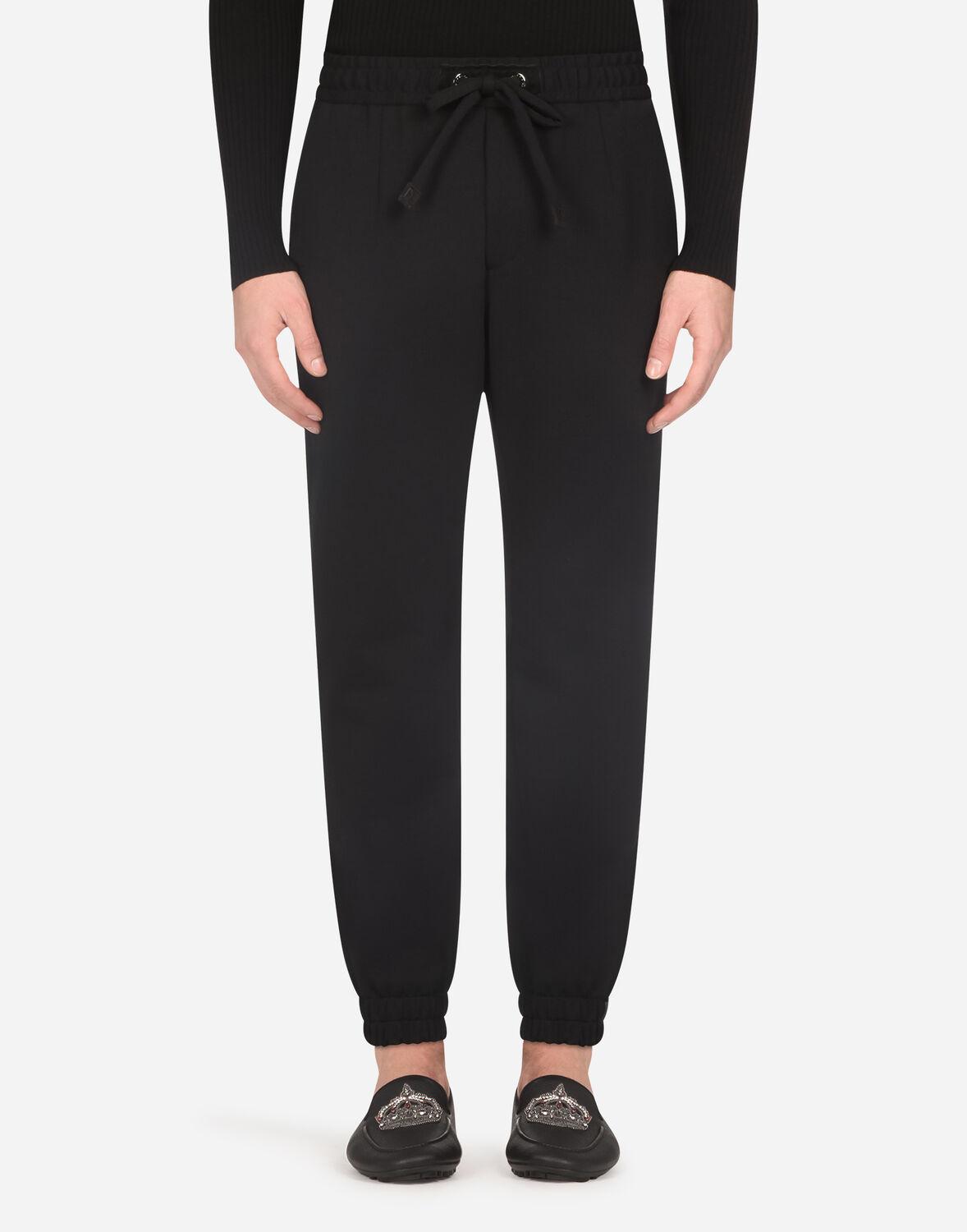 Dolce & Gabbana Wool Stretch Jersey JOGGING Pants in Black for Men - Lyst