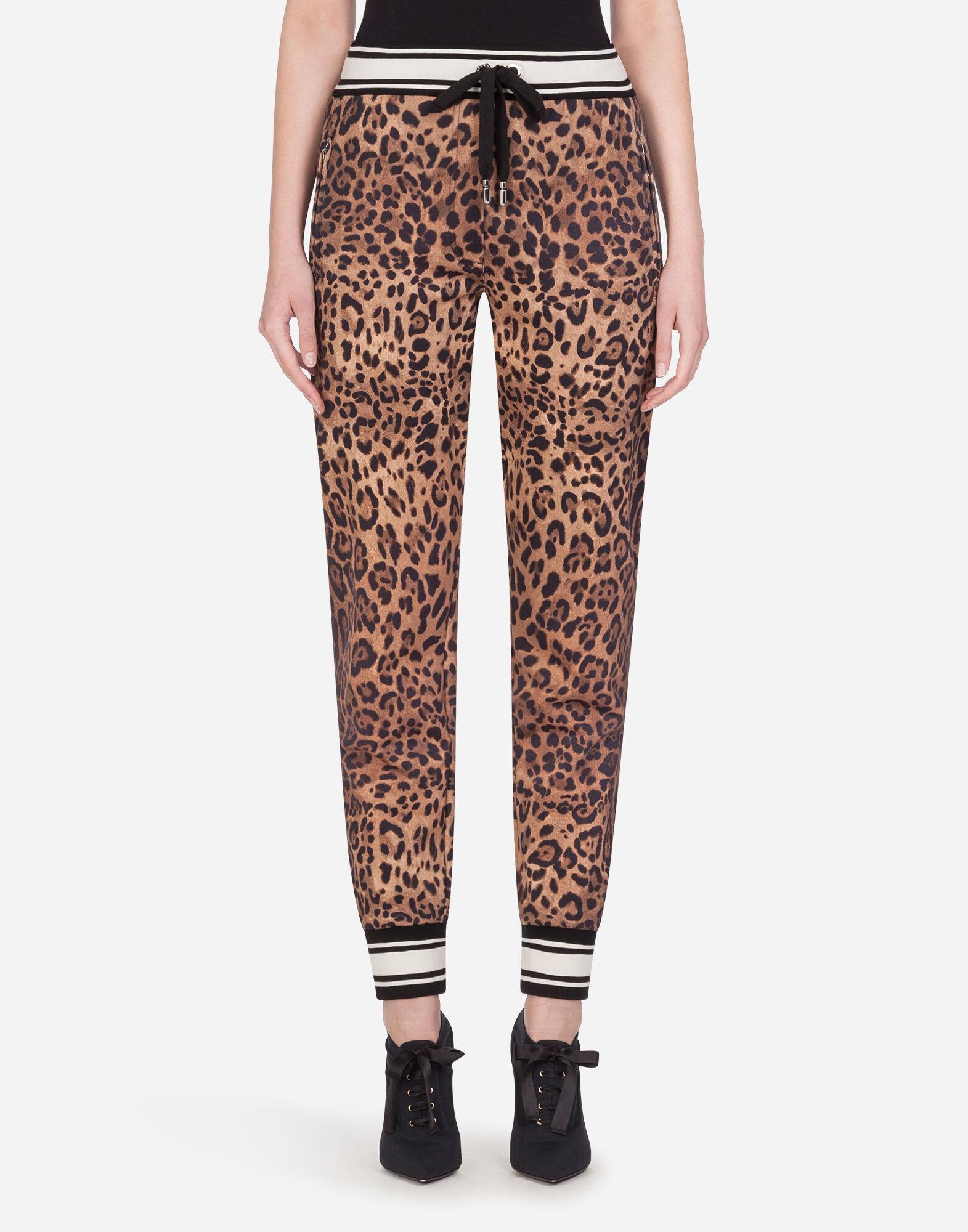 leopard print jogging bottoms