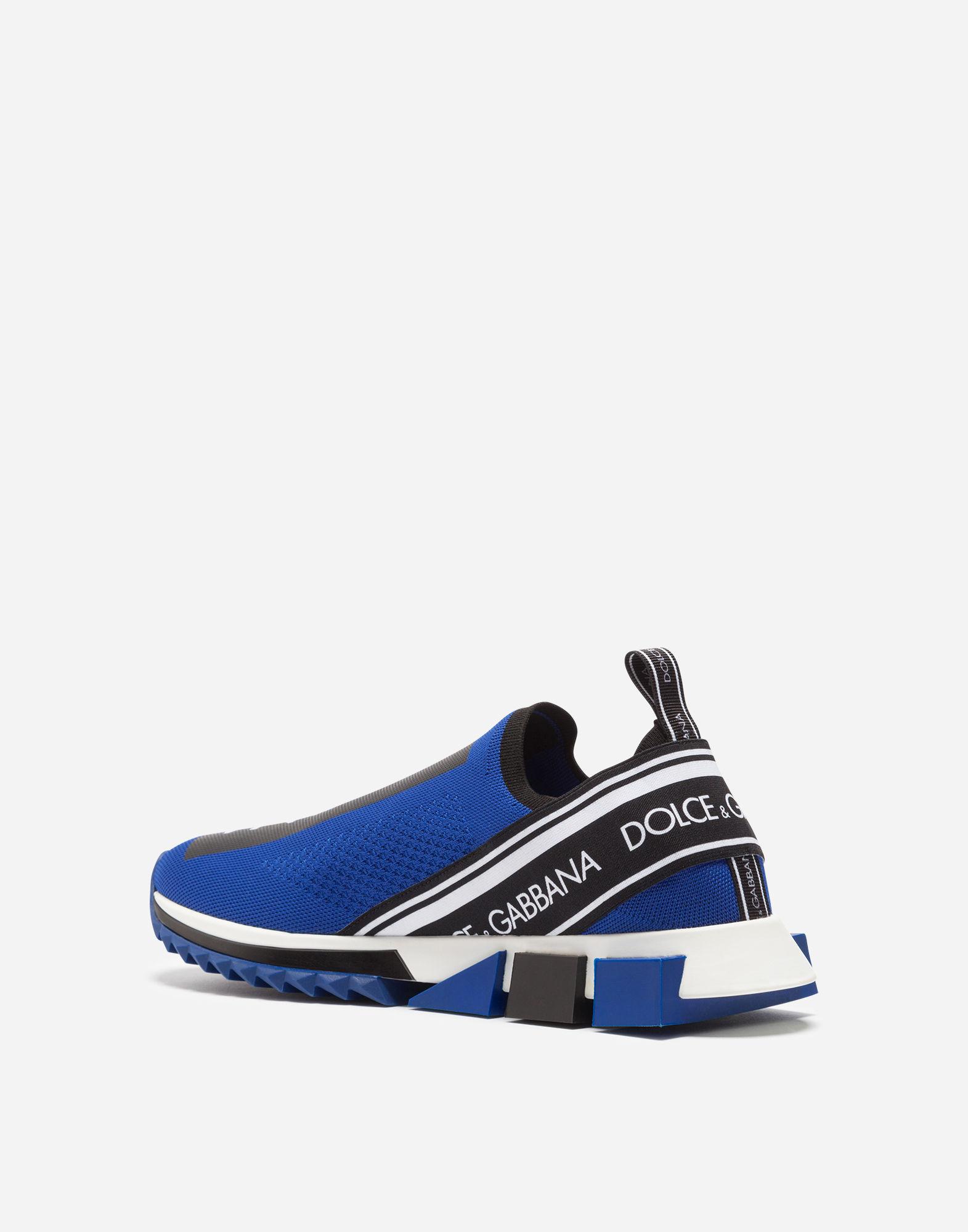Dolce & Gabbana Synthetic Branded Sorrento Sneakers in Blue for Men - Lyst