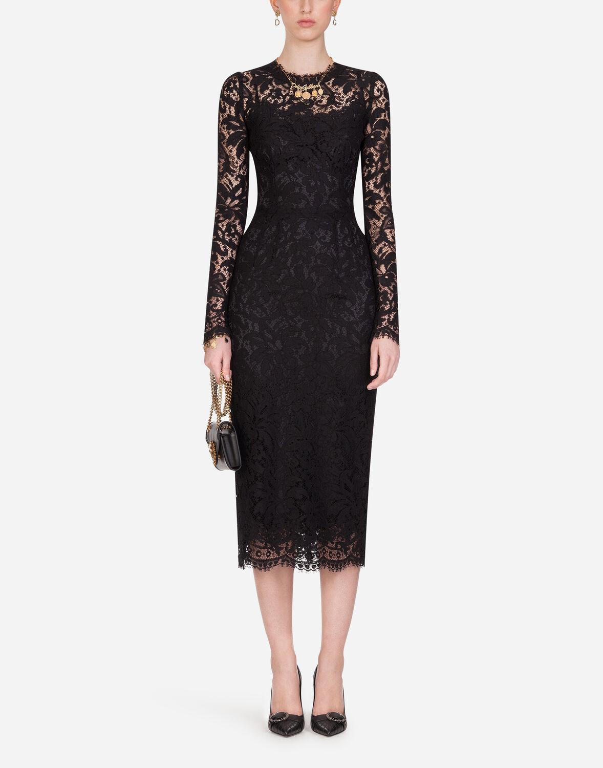 black lace midi