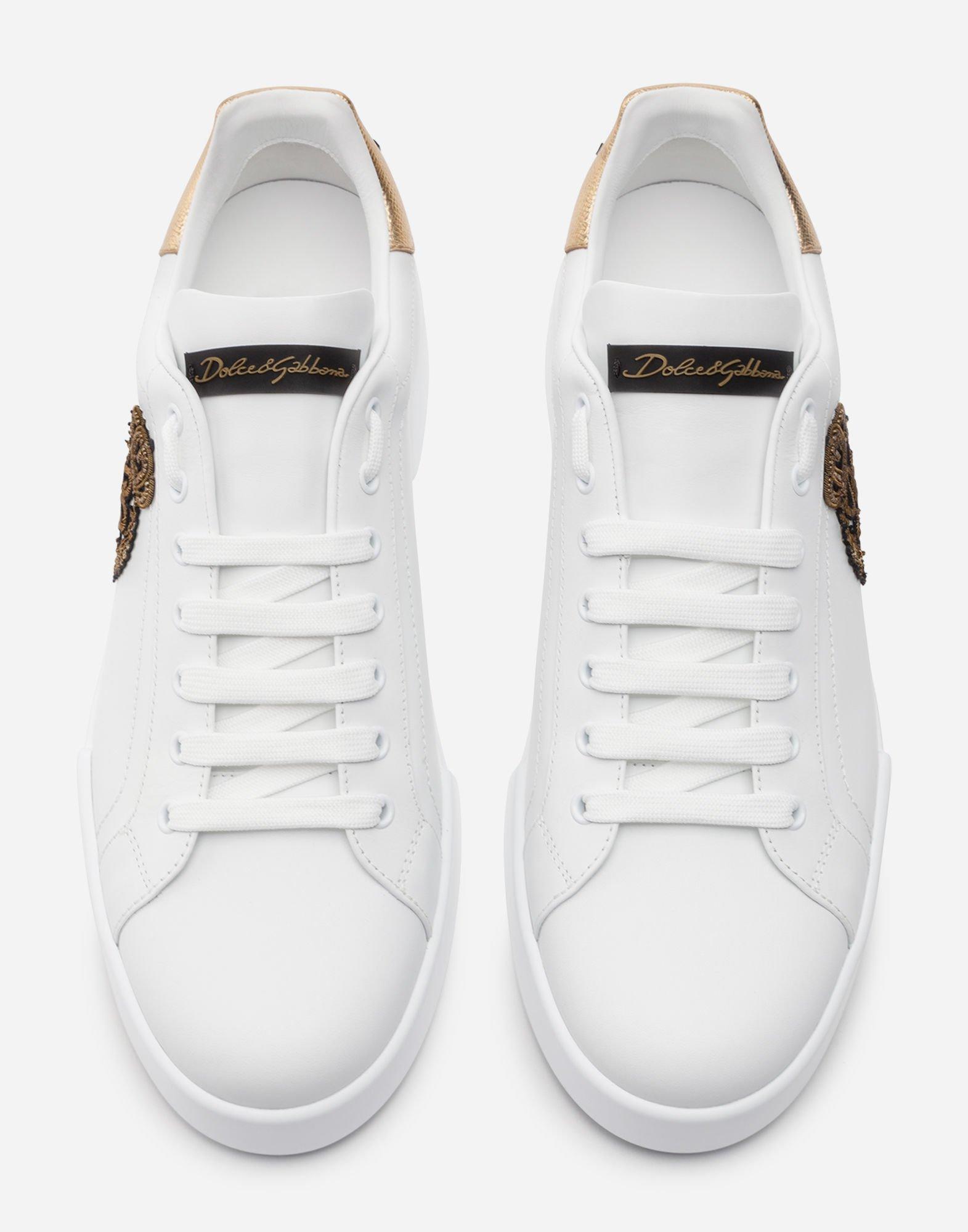 dolce & gabbana calfskin nappa portofino sneakers