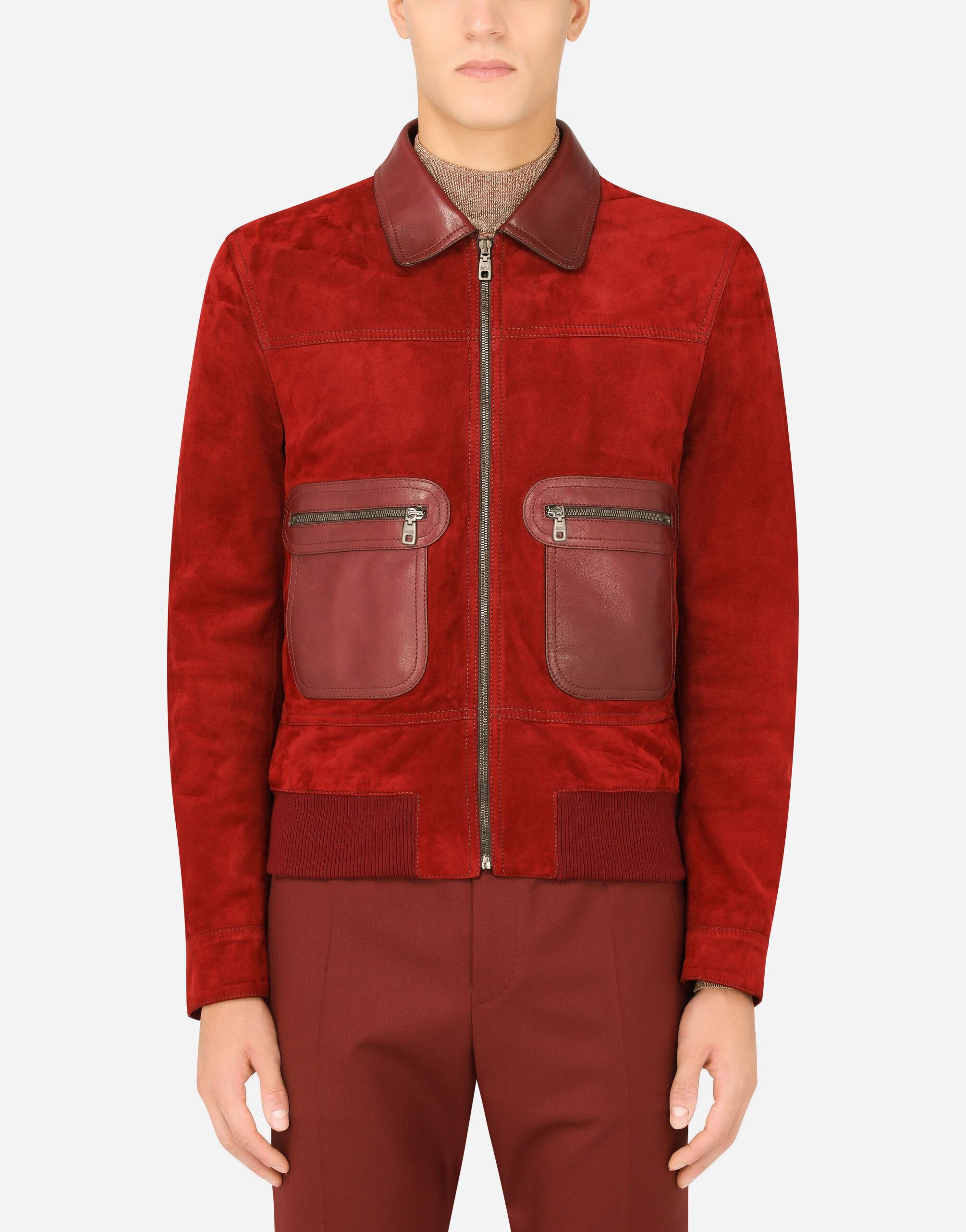 Do not do it Nonsense Monarchy Dolce & Gabbana Suede Jacket in Red for Men | Lyst