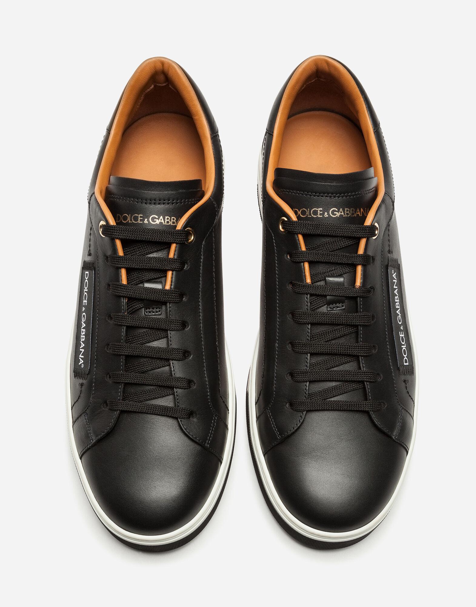 Dolce & Gabbana Leather Roma Sneakers In Nappa Calfskin in Black for ...