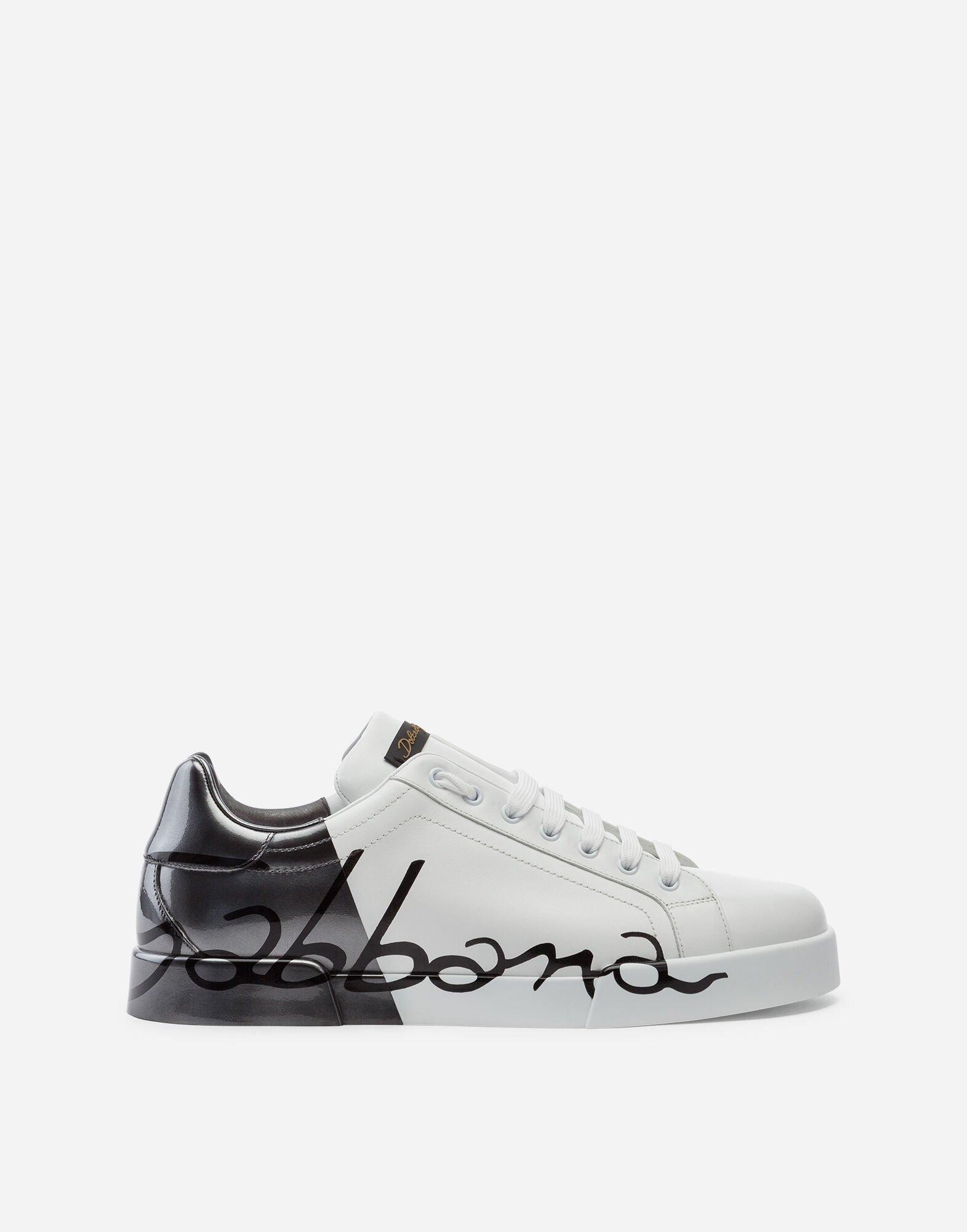 Sneakers Portofino In Vitello Verniciato Metallizzato da Uomo di Dolce &  Gabbana in Bianco | Lyst