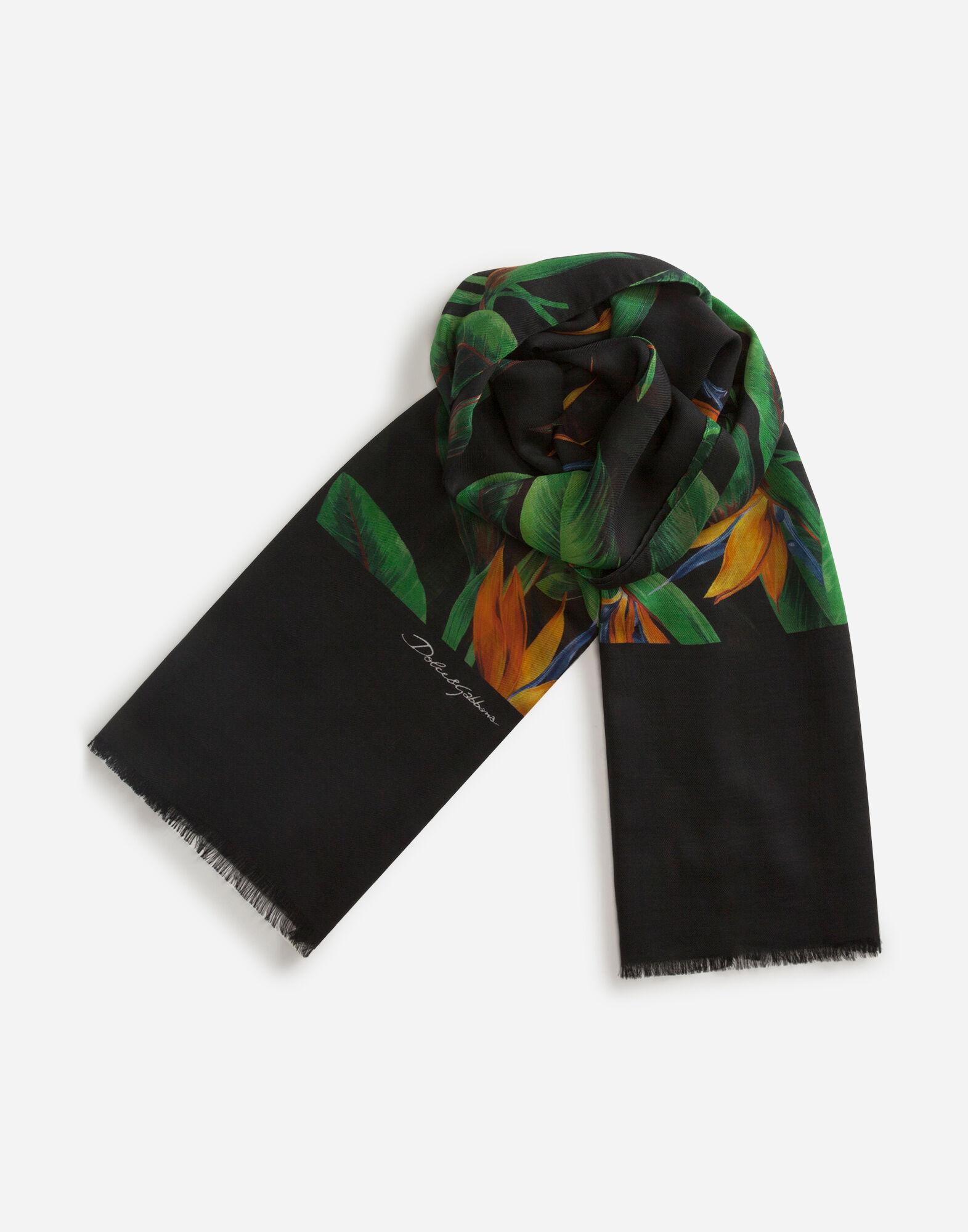 Dolce & Gabbana Cashmere Scarf With Bird Of Paradise Print for Men Lyst