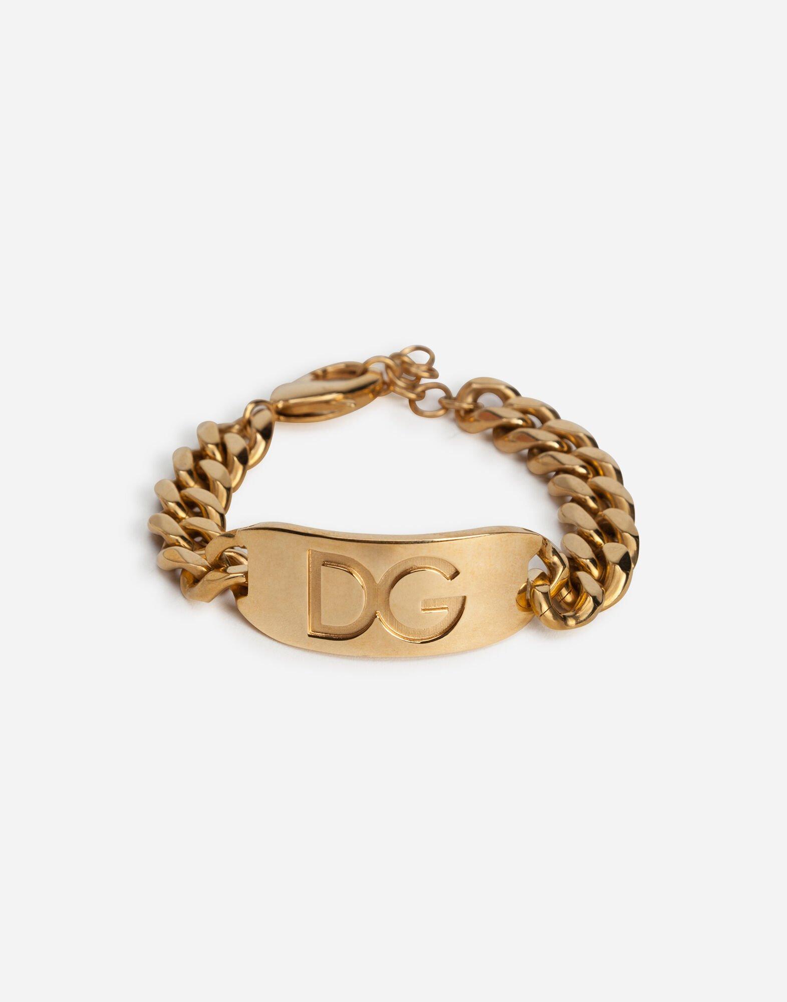 Dolce & Gabbana Dg Logo Bracelet in Gold (Metallic) for Men - Lyst