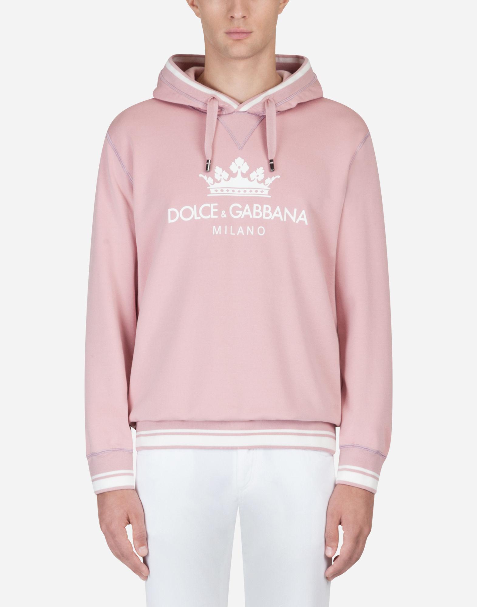 All over logo print cotton hoodie - Dolce & Gabbana - Girls
