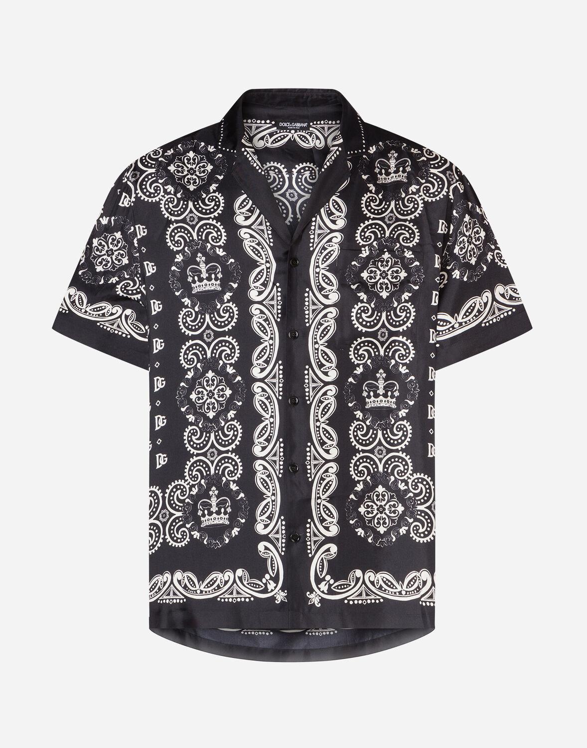 Dolce & Gabbana Hawaii Shirt In Bandana Print in Black for Men | Lyst
