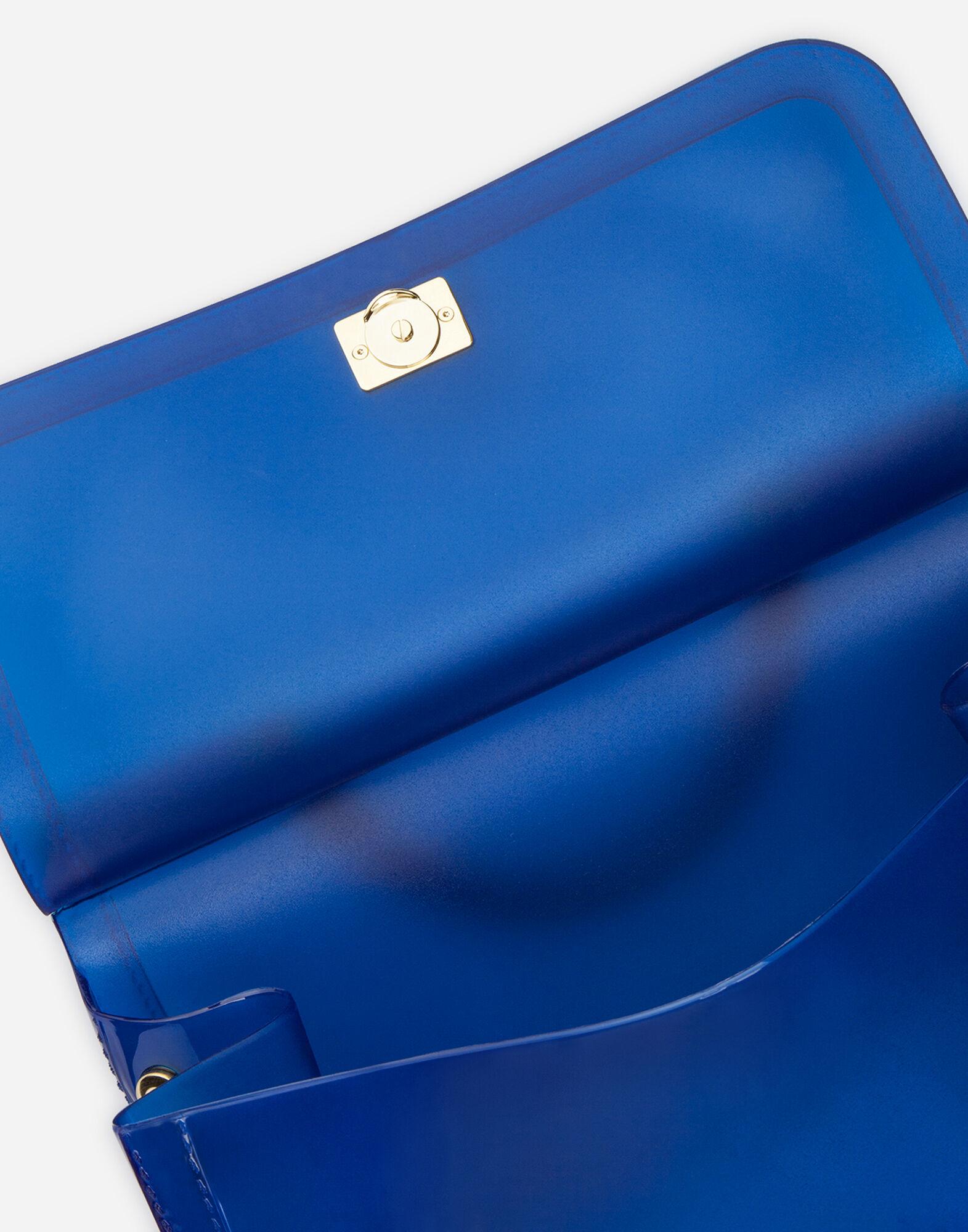 Dolce & Gabbana Large Sicily Bag In Semi-transparent Rubber in Blue