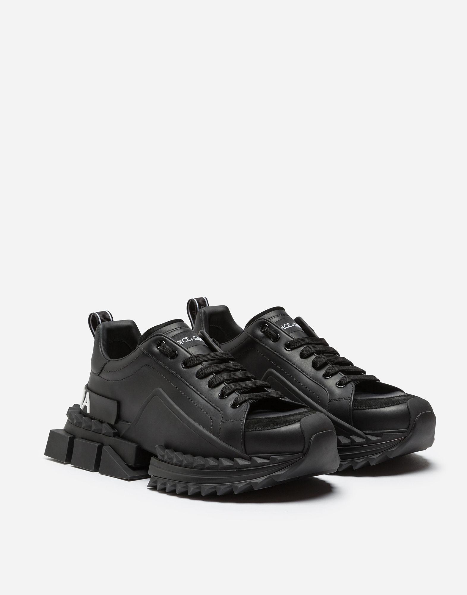 Dolce & Gabbana Leather Super King Sneakers in Black - Lyst