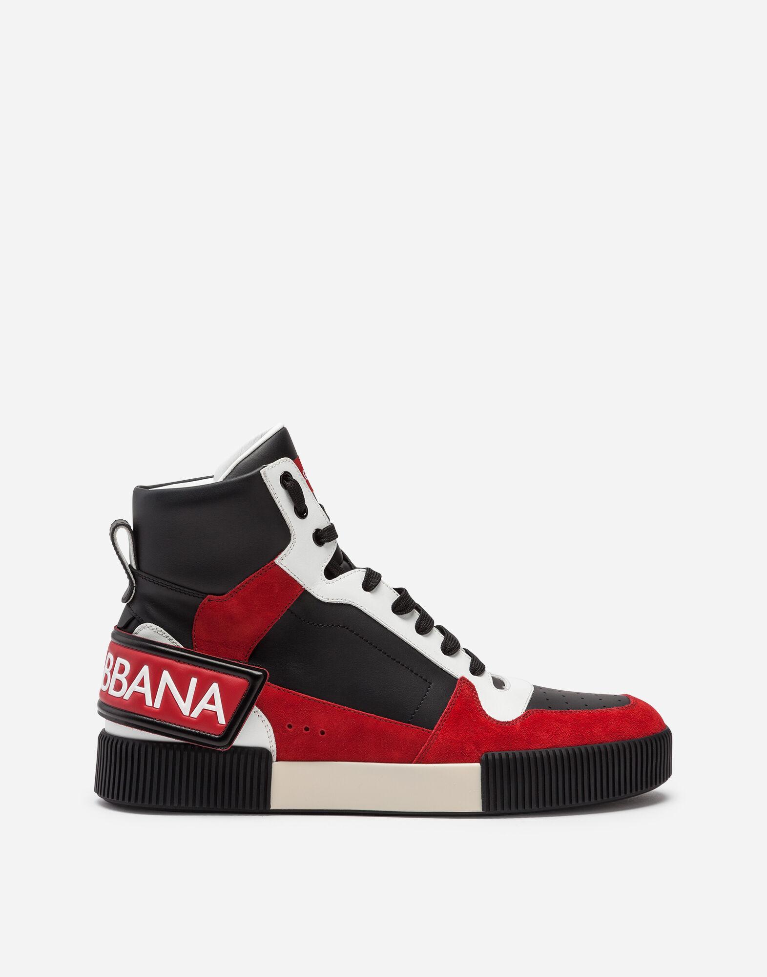 Dolce & Gabbana Miami High-top Leather Sneakers in Black Red Print (Red) for Men - Lyst