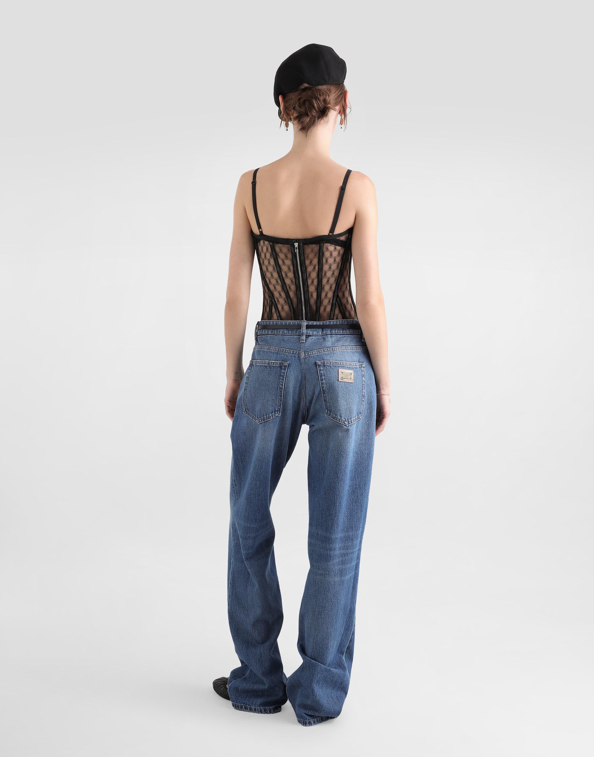 人気＊Dolce&Gabbana＊Loose denim jeans with pressed pleat Dolce & Gabbana Pressed Pleat Loose Denim Jeans | Sendegaro US