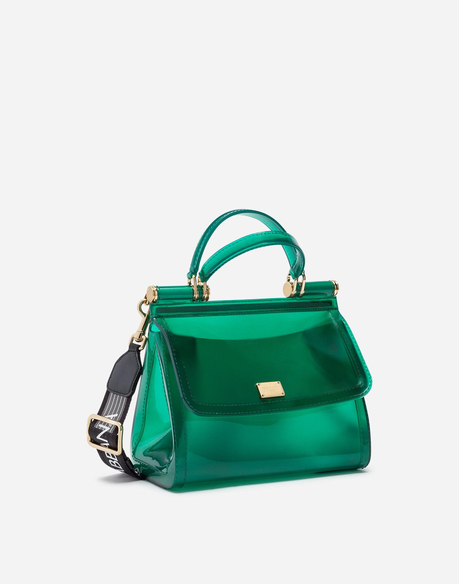 Dolce & Gabbana Sicily Translucent Top Handle Bag in Green | Lyst