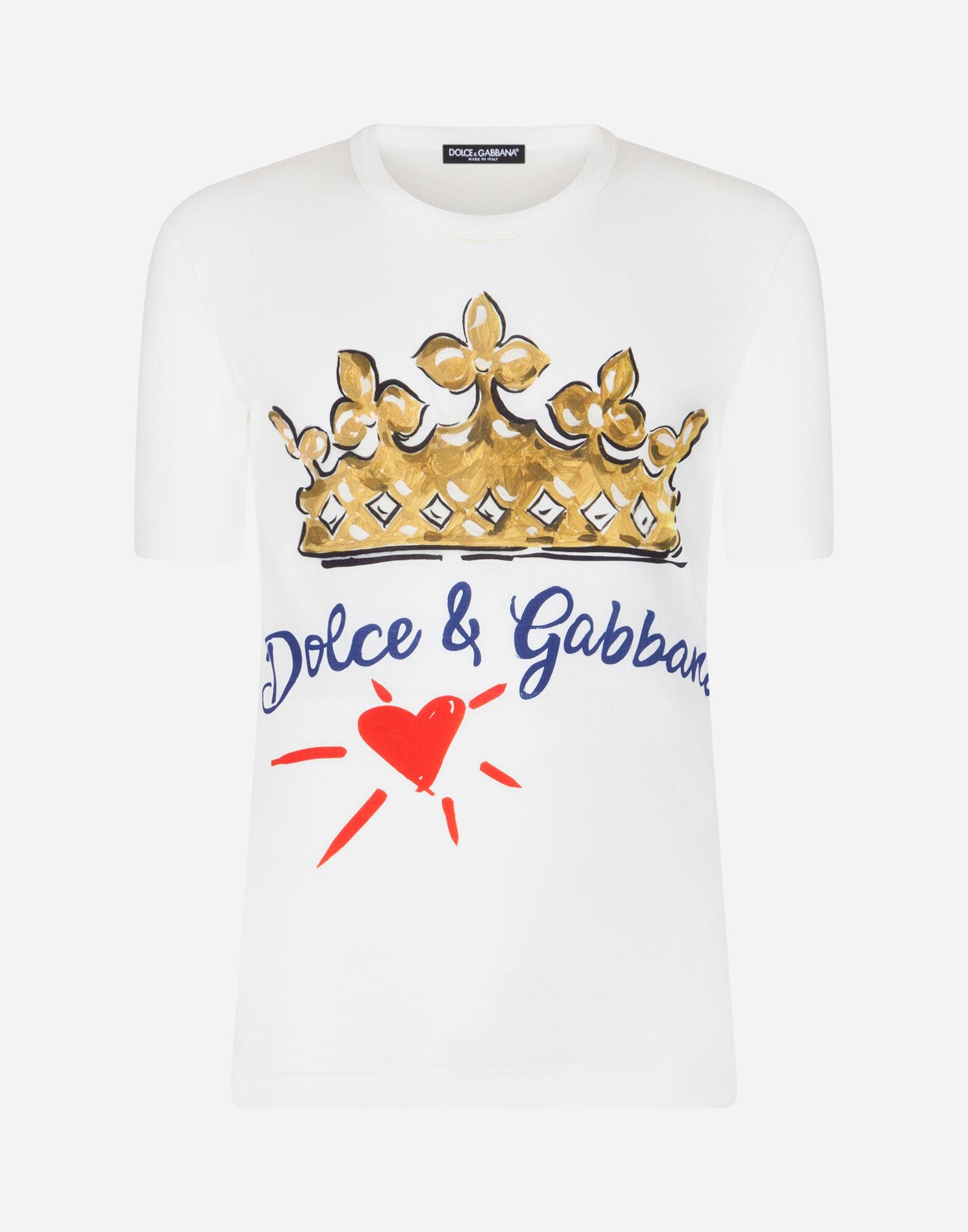 Dolce \u0026 Gabbana Crown Heart Print T 