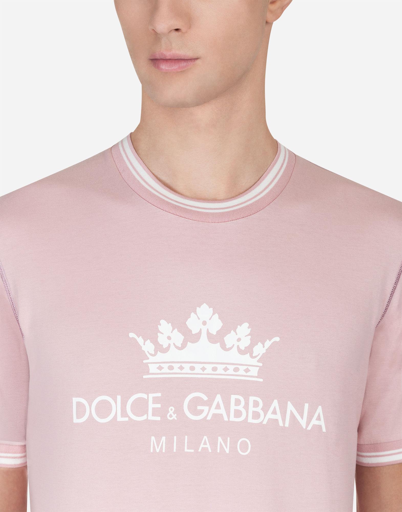 dolce and gabbana pink t shirt