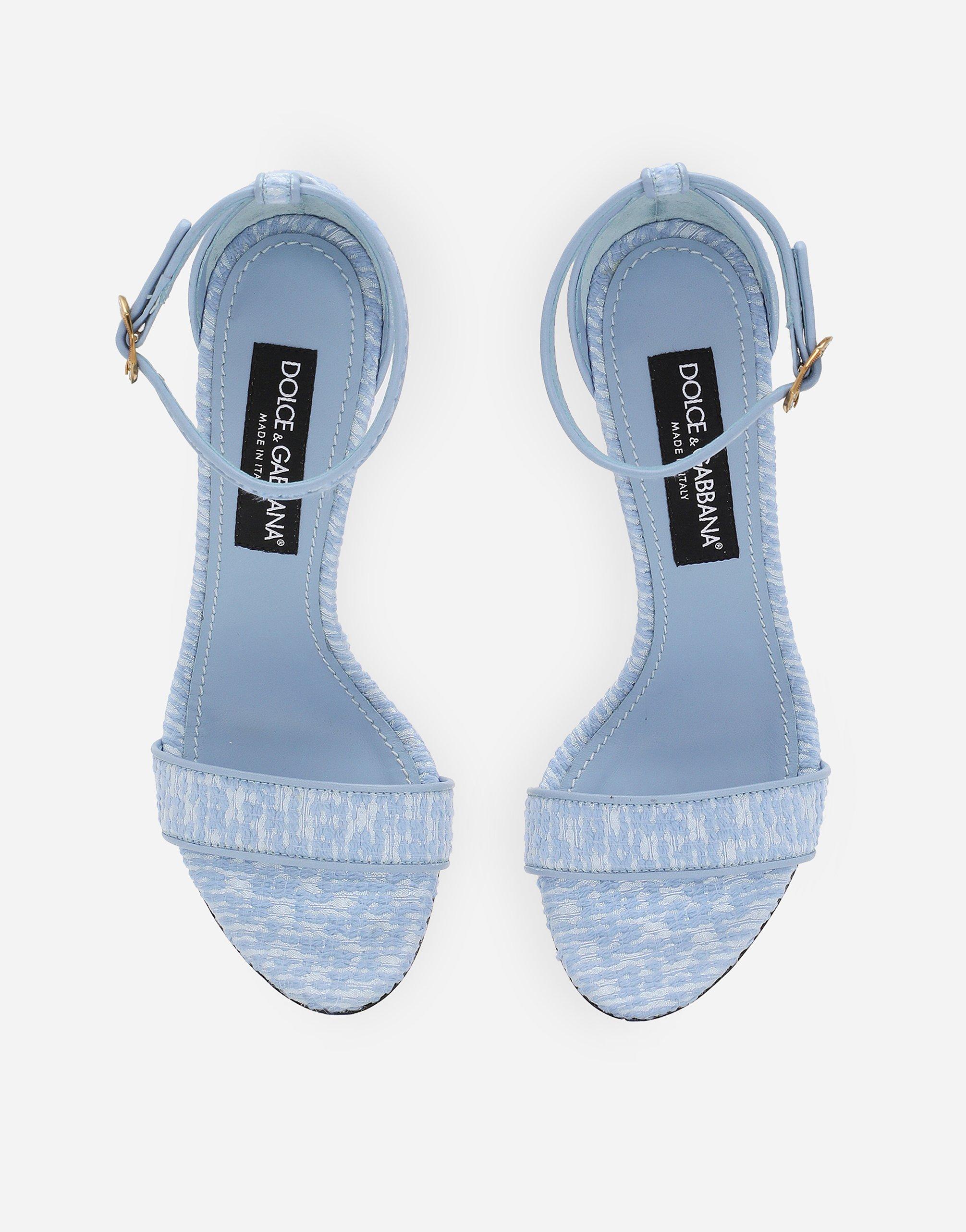 【バロックDGが華を添える】D&G ブークレ ファブリック サンダル バロックDGが華を添える】D&G ブークレ ファブリック サンダル