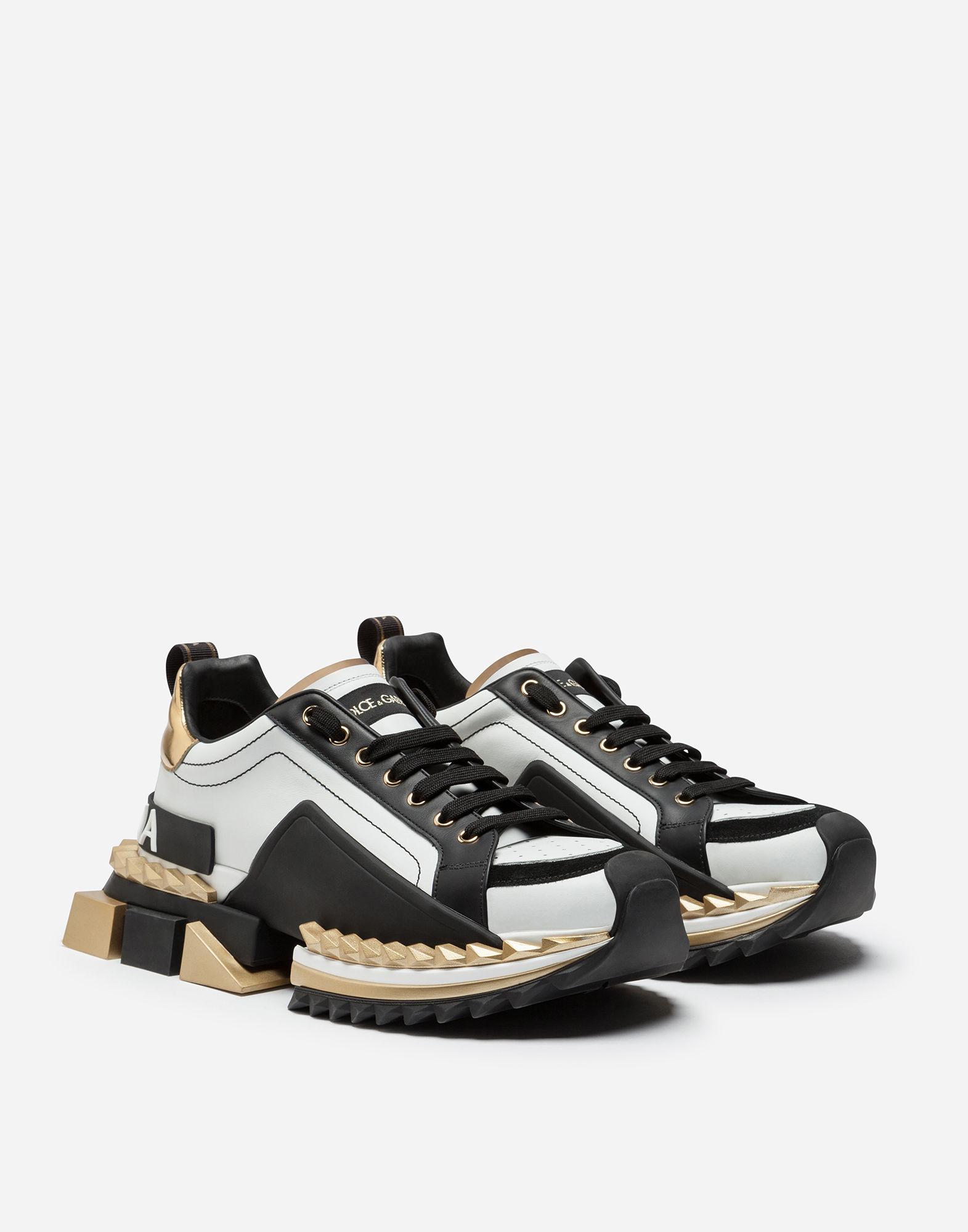 Dolce & Gabbana Leather Multicolor Super King Sneakers in White for Men ...