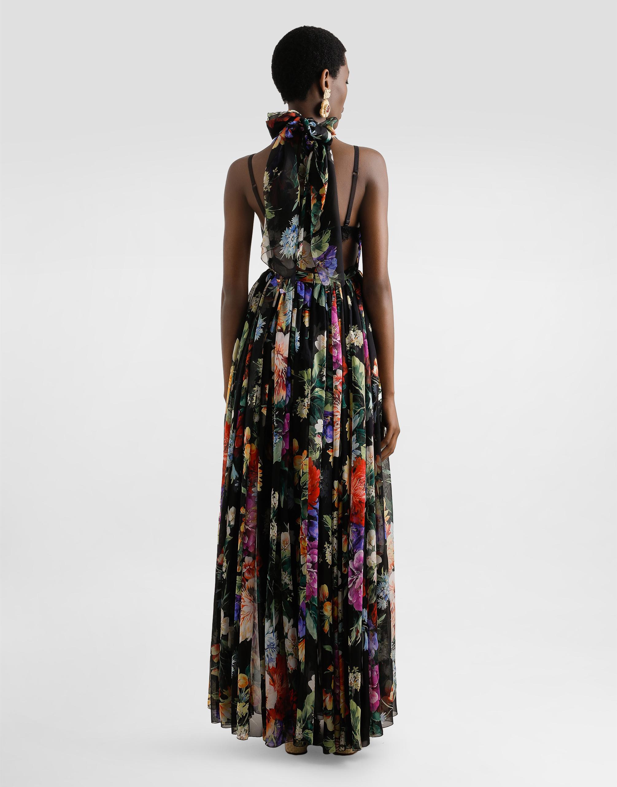 dolce and gabbana halter dress D&G Dolce&Gabbana Ruched Satin Halter Bow Dress Size 40
