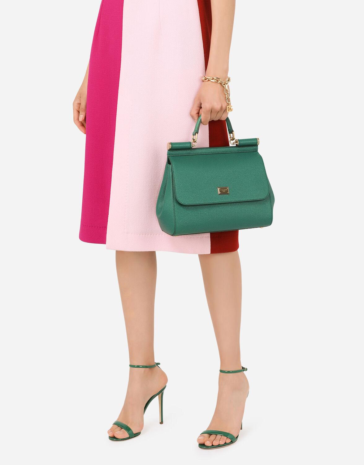 Dolce & Gabbana Medium Sicily Bag In Dauphine Calfskin in Green | Lyst