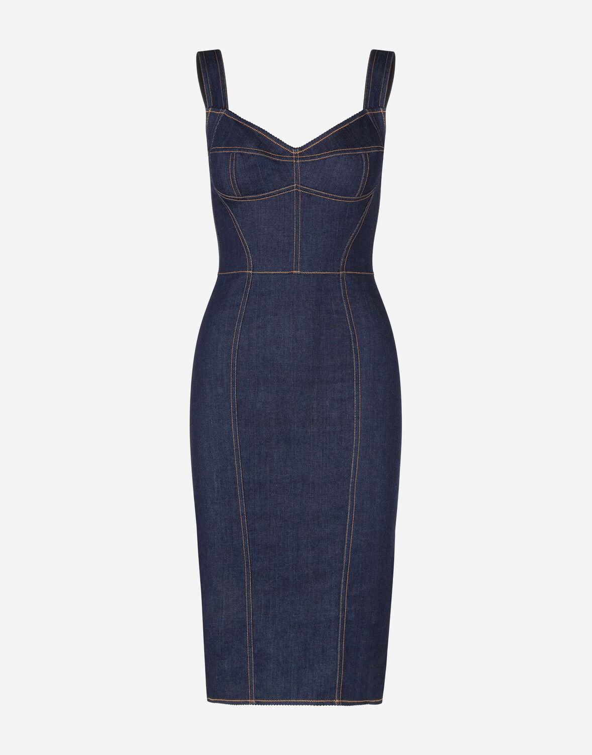 \u0026 Gabbana Form-fitting Denim Midi Dress 