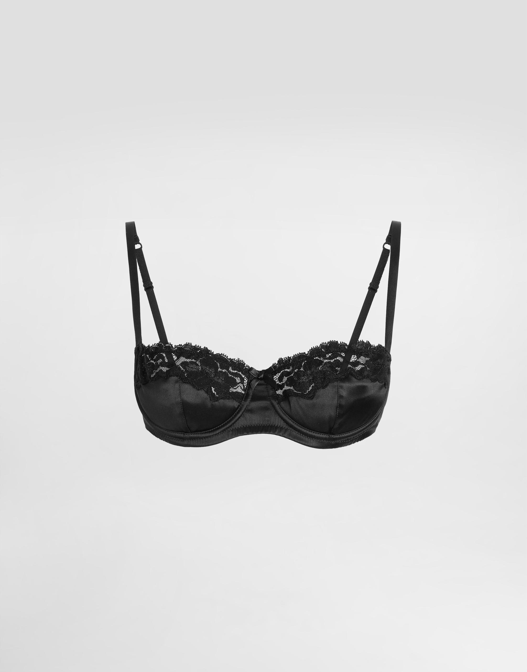 ブラジャー DOLCE  GABBANA Women Bras O1A01T ONO13 N0000 BLACK Leopard-print satin balconette bra in Print for Women