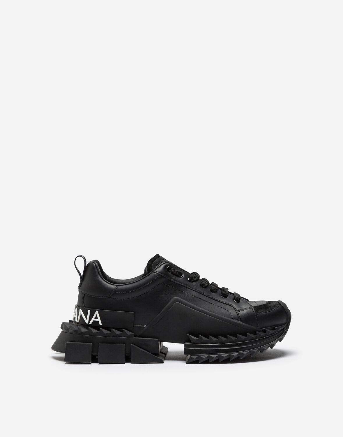 Dolce & Gabbana Super Queen Sneakers In Calfskin in Black | Lyst