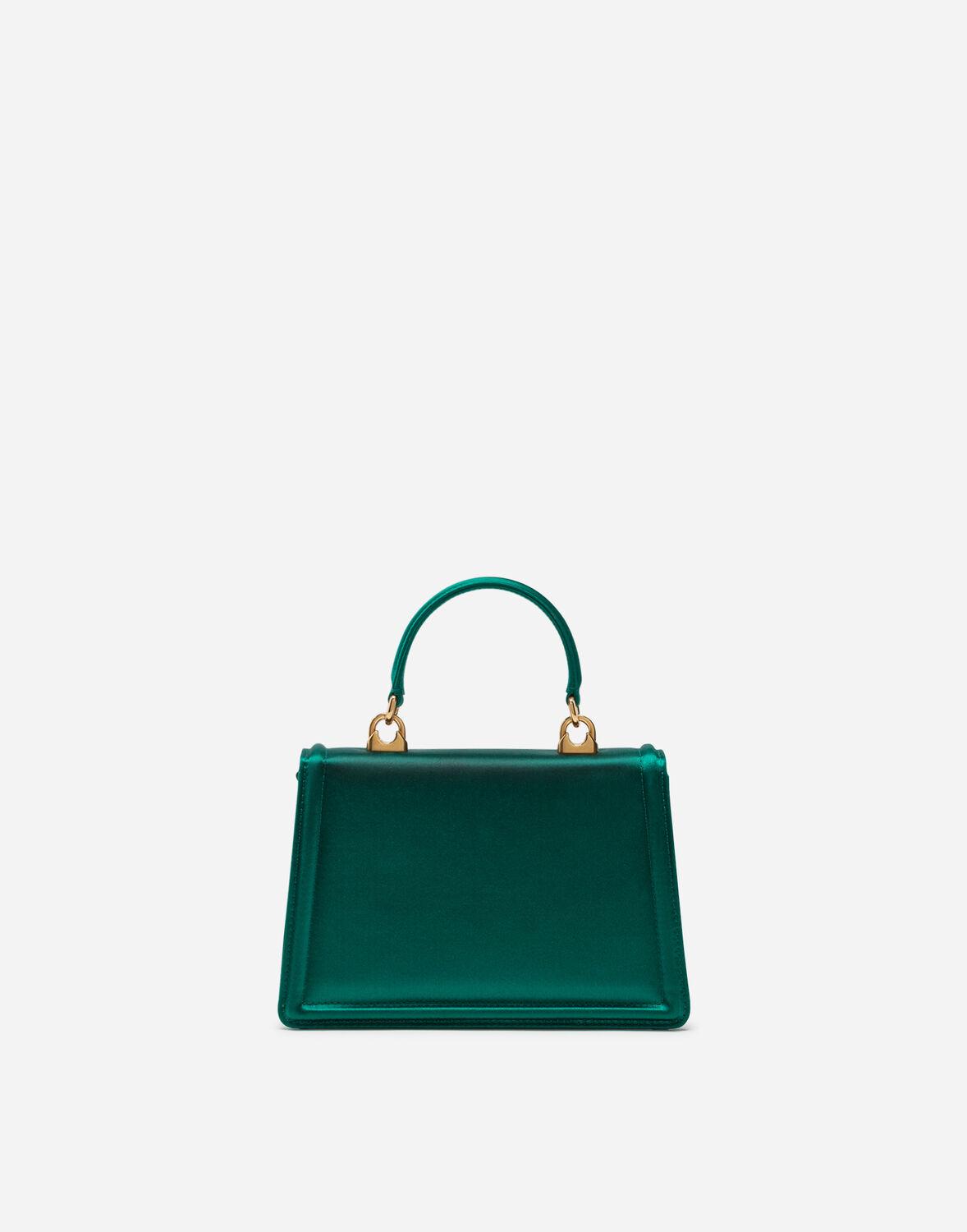 Dolce & Gabbana Green Leather Small Miss Sicily Top Handle Bag