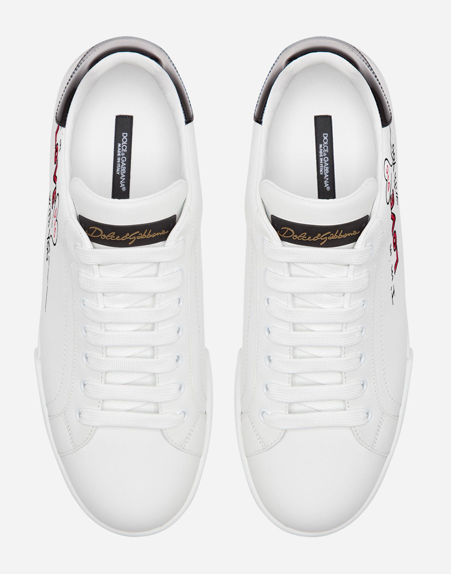 Leather Portofino Sneakers Men In WHITE For Men Dolce&Gabbana ...