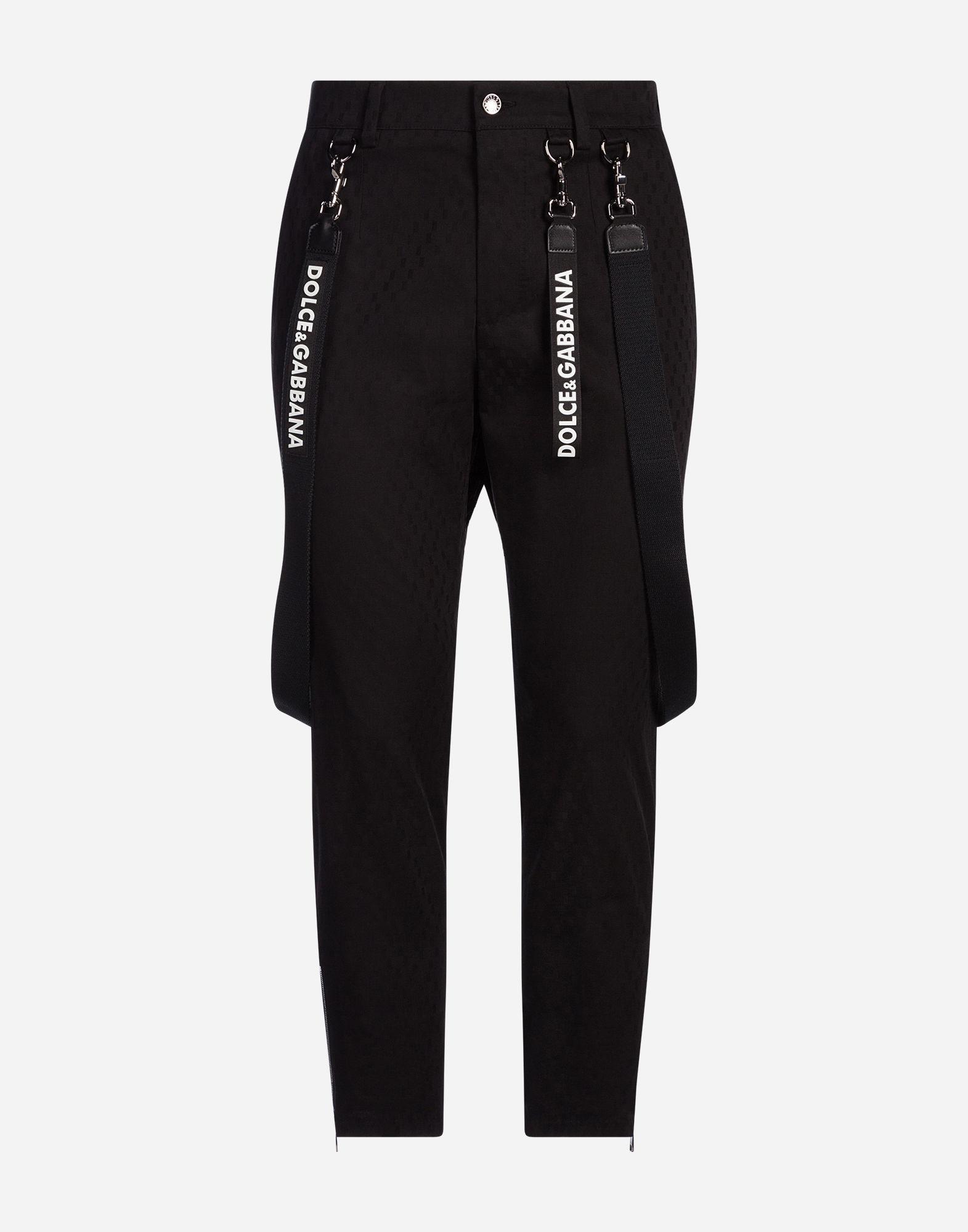 Dolce & Gabbana Pants In Stretch Cotton With Stripes And Suspenders in ...