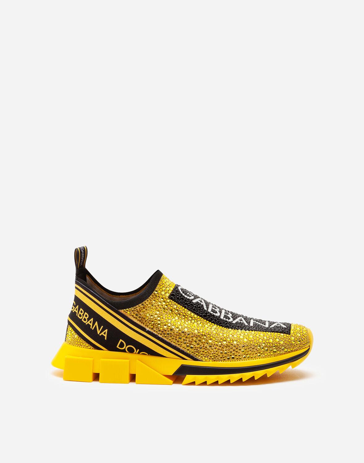Dolce & Gabbana Sorrento Sneakers With Rhinestones in Yellow for Men | Lyst