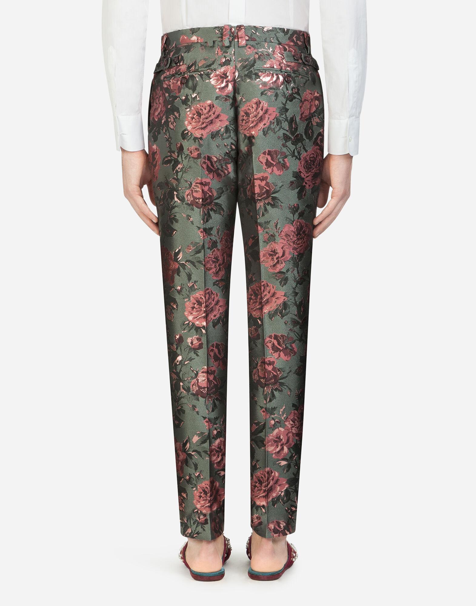 Dolce & Gabbana Synthetic Floral Jacquard Pants for Men Lyst