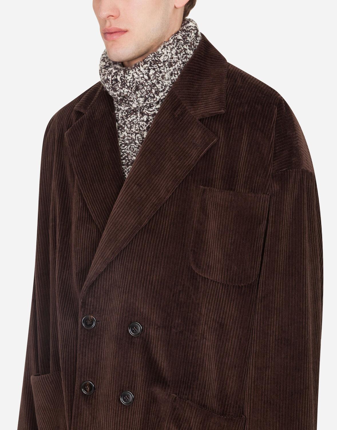 Dolce & Gabbana Oversize Double-breasted Corduroy Jacket in Brown for ...