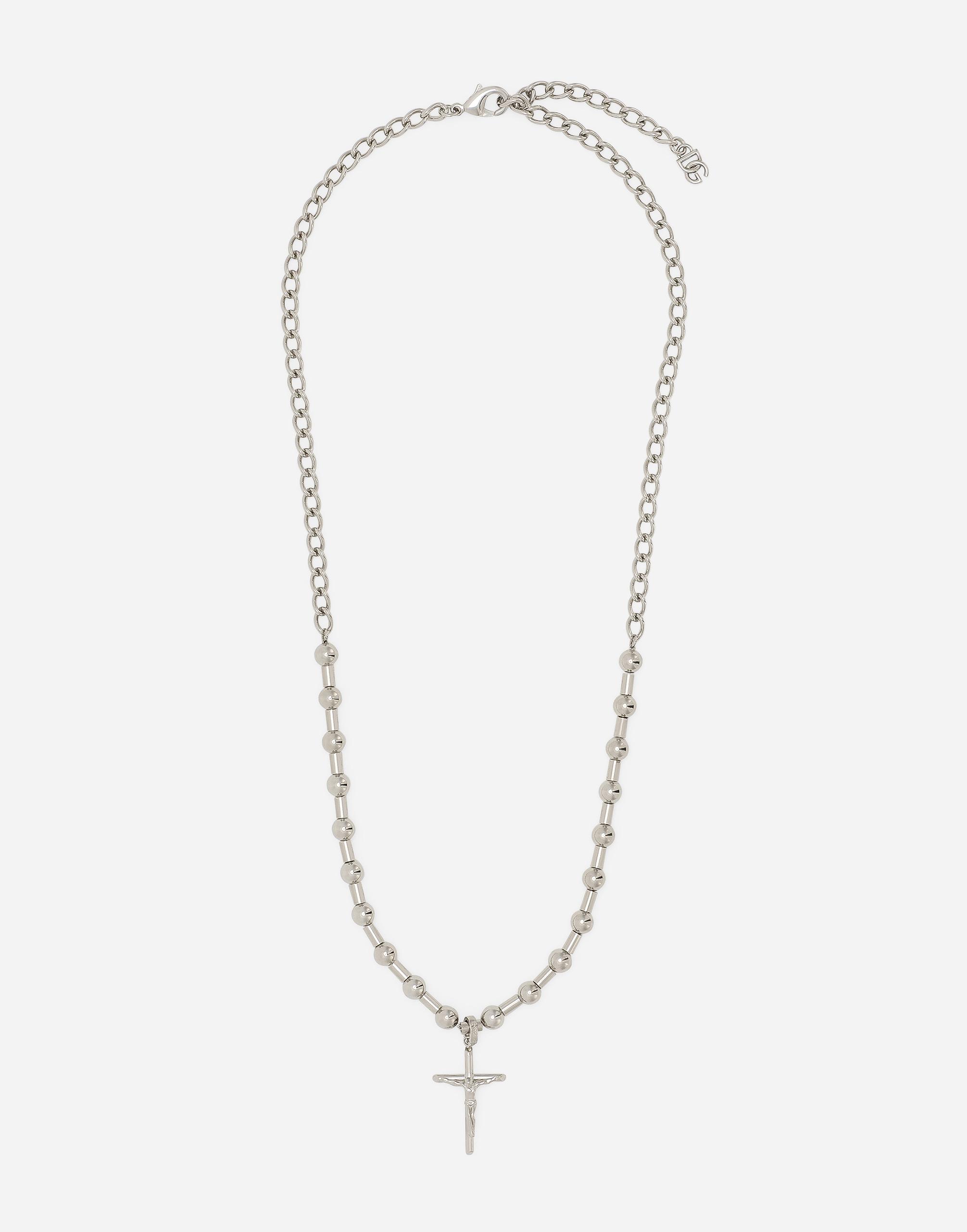 【DOLCE&GABBANA】スフィアネックレス DNA クロス DGロゴ付き dolce-gabbana-Silver-Collana.jpeg