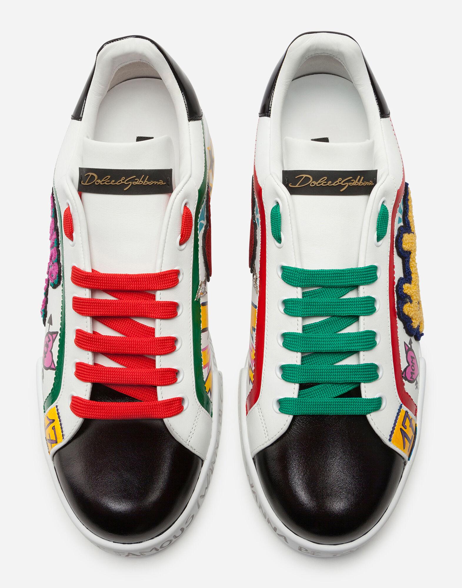 dolce and gabbana flower sneakers