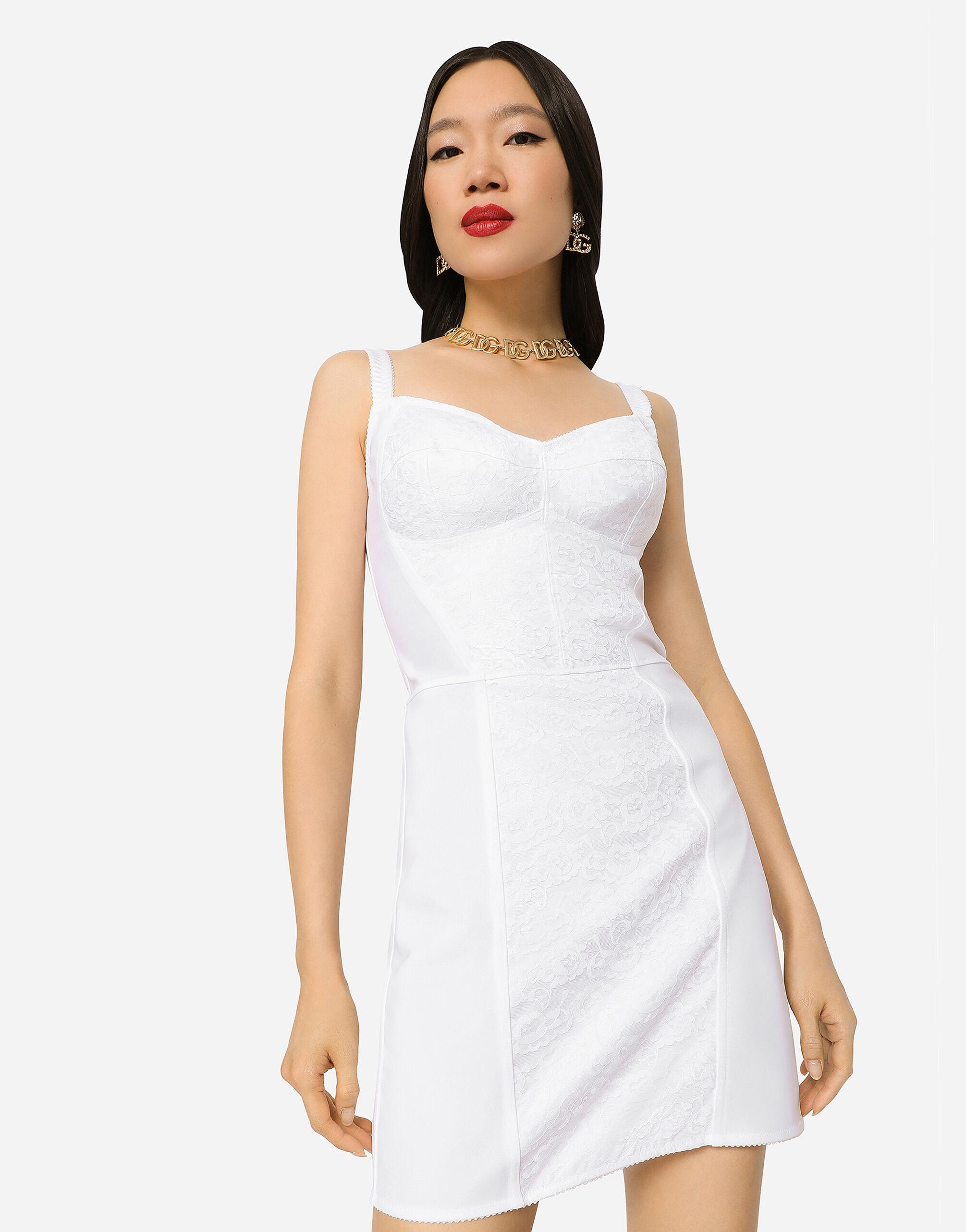 piramide Previs site Tijdreeksen Dolce & Gabbana Corset-style Slip Dress in White | Lyst