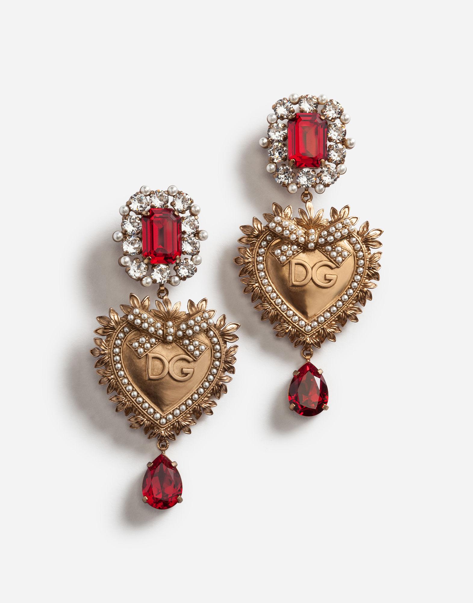 Dolce & Gabbana Pendant Earrings With Decorative Elements