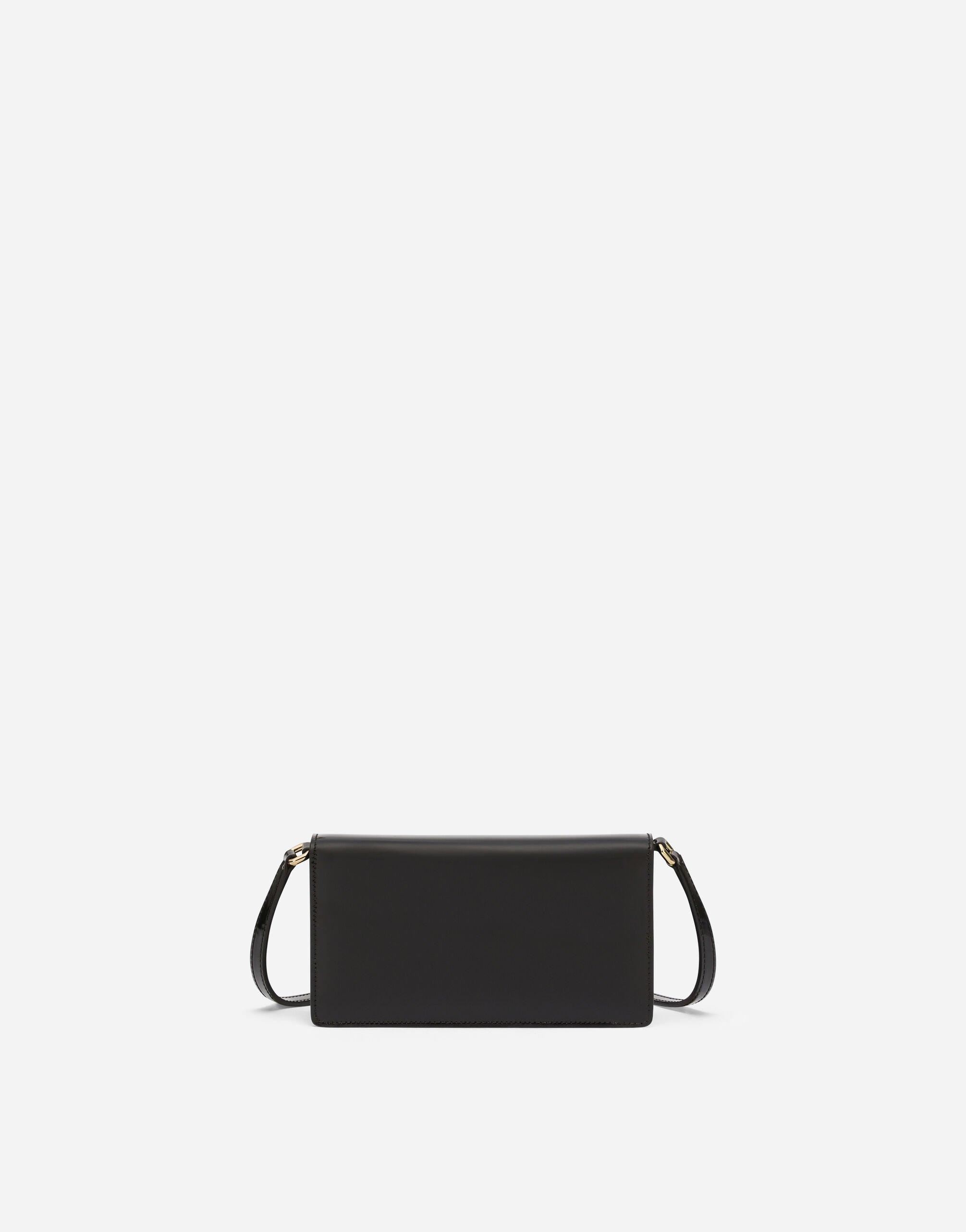 Dolce & Gabbana Phone Bag With Branded Maxi-plate in Black | Lyst