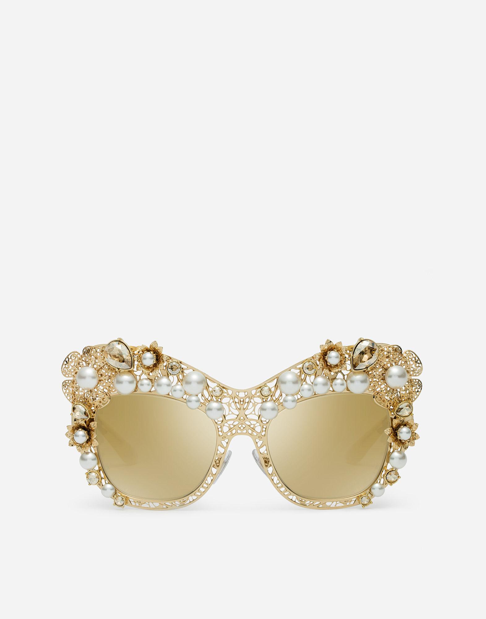 Dolce & Gabbana Lace Butterfly Sunglasses With Hydrangea Embellishment ...