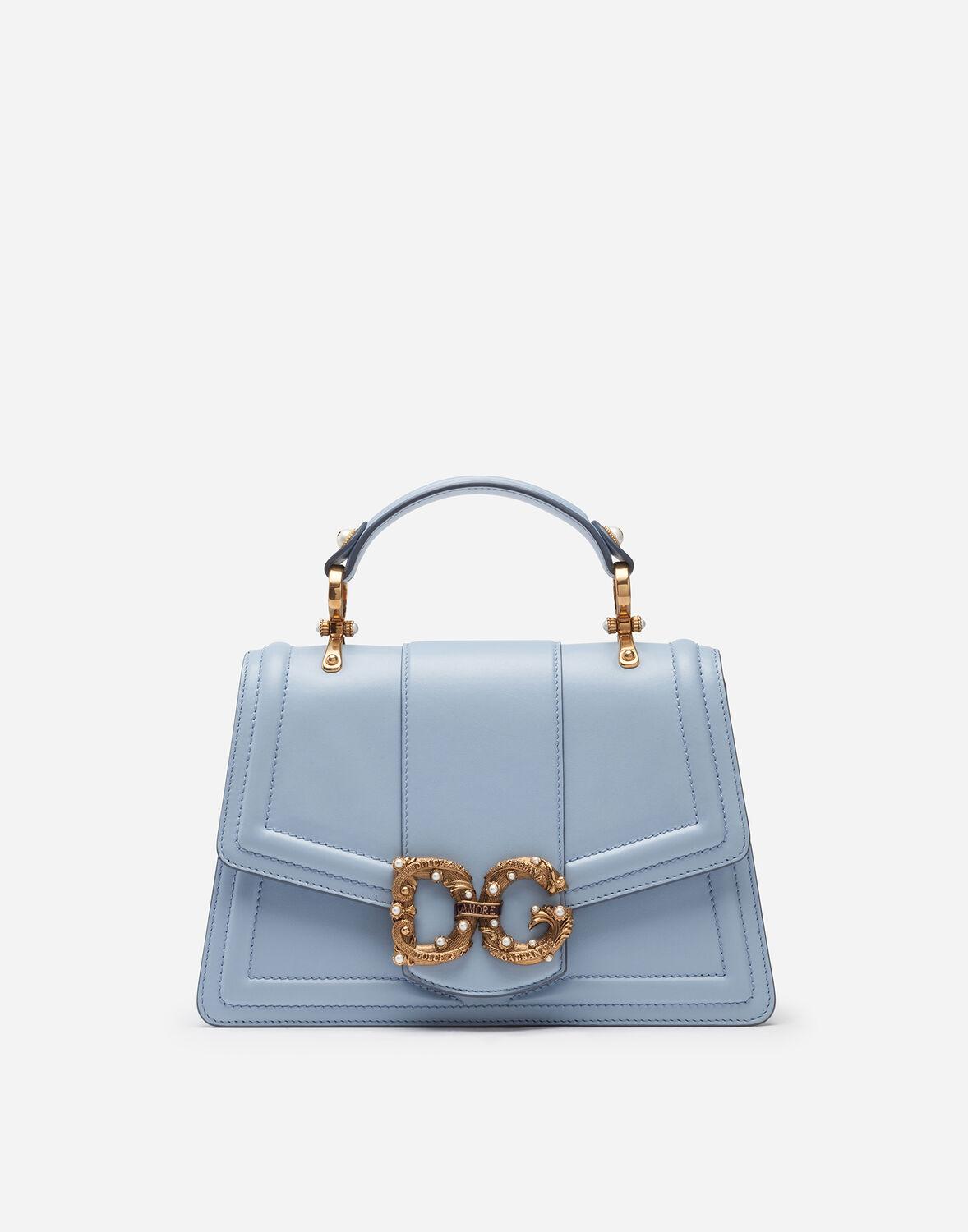 Dolce & Gabbana Dg Amore Bag In Calfskin in Blue