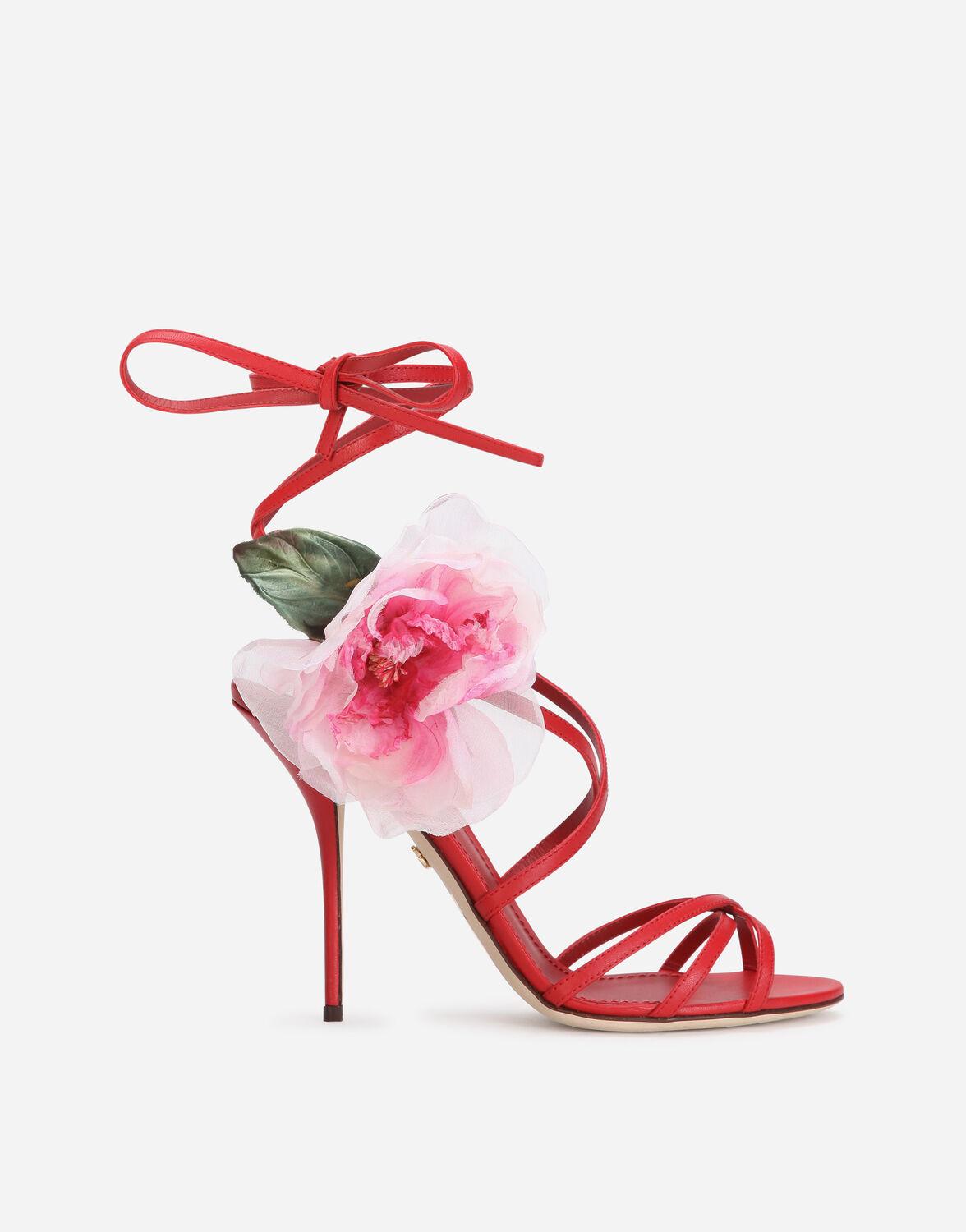 red flower heels