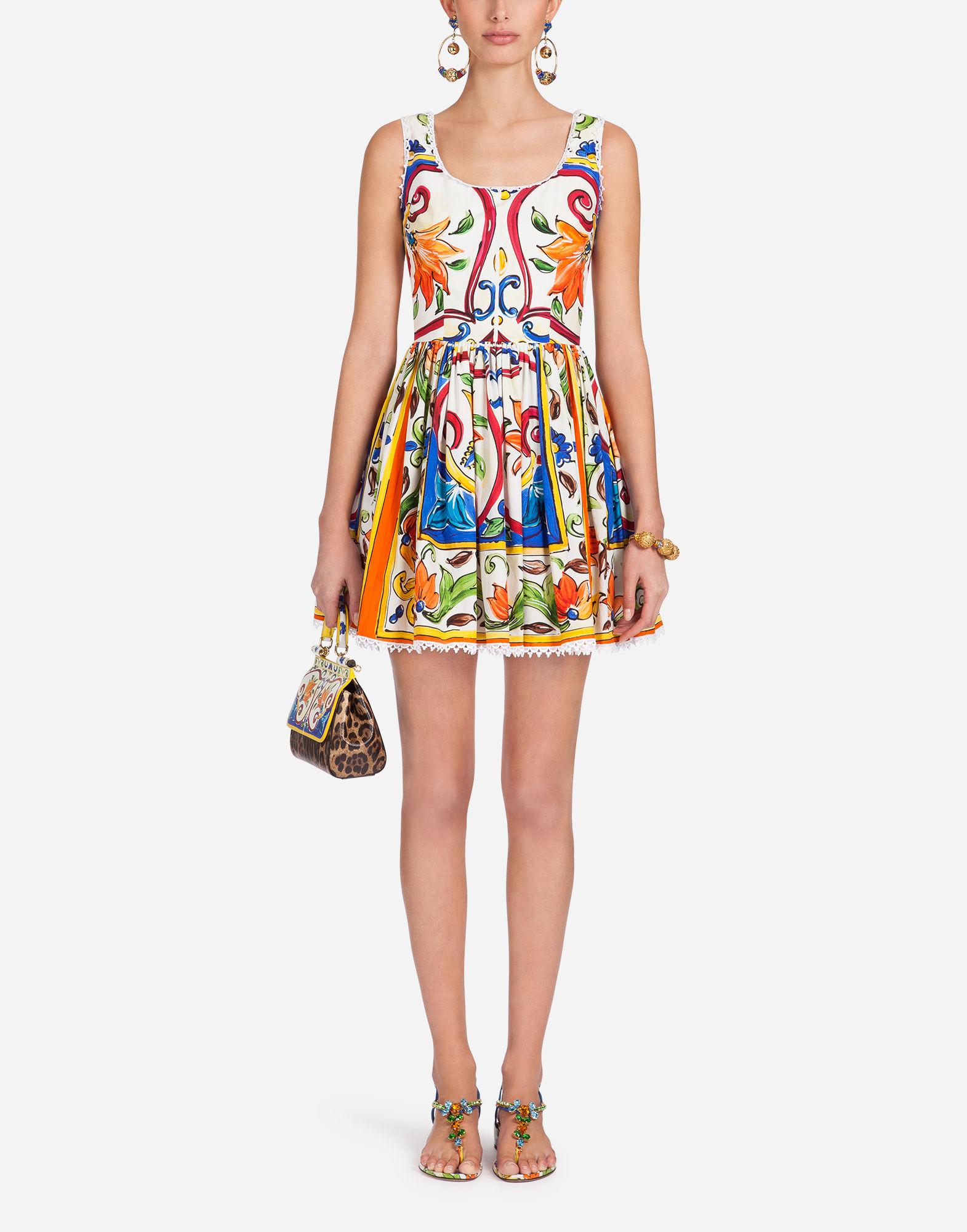 dolce and gabbana printed cotton dress