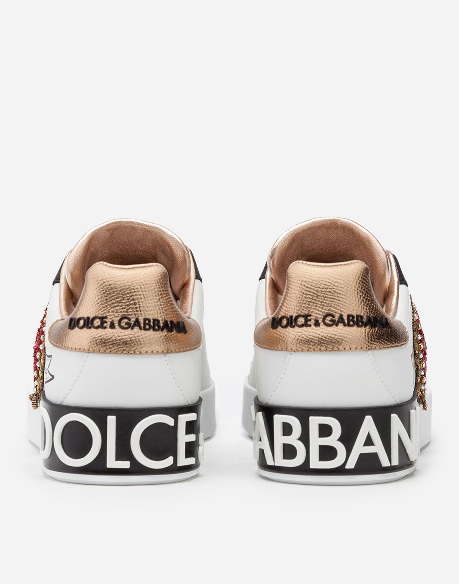 portofino sneakers in printed nappa calfskin with patch