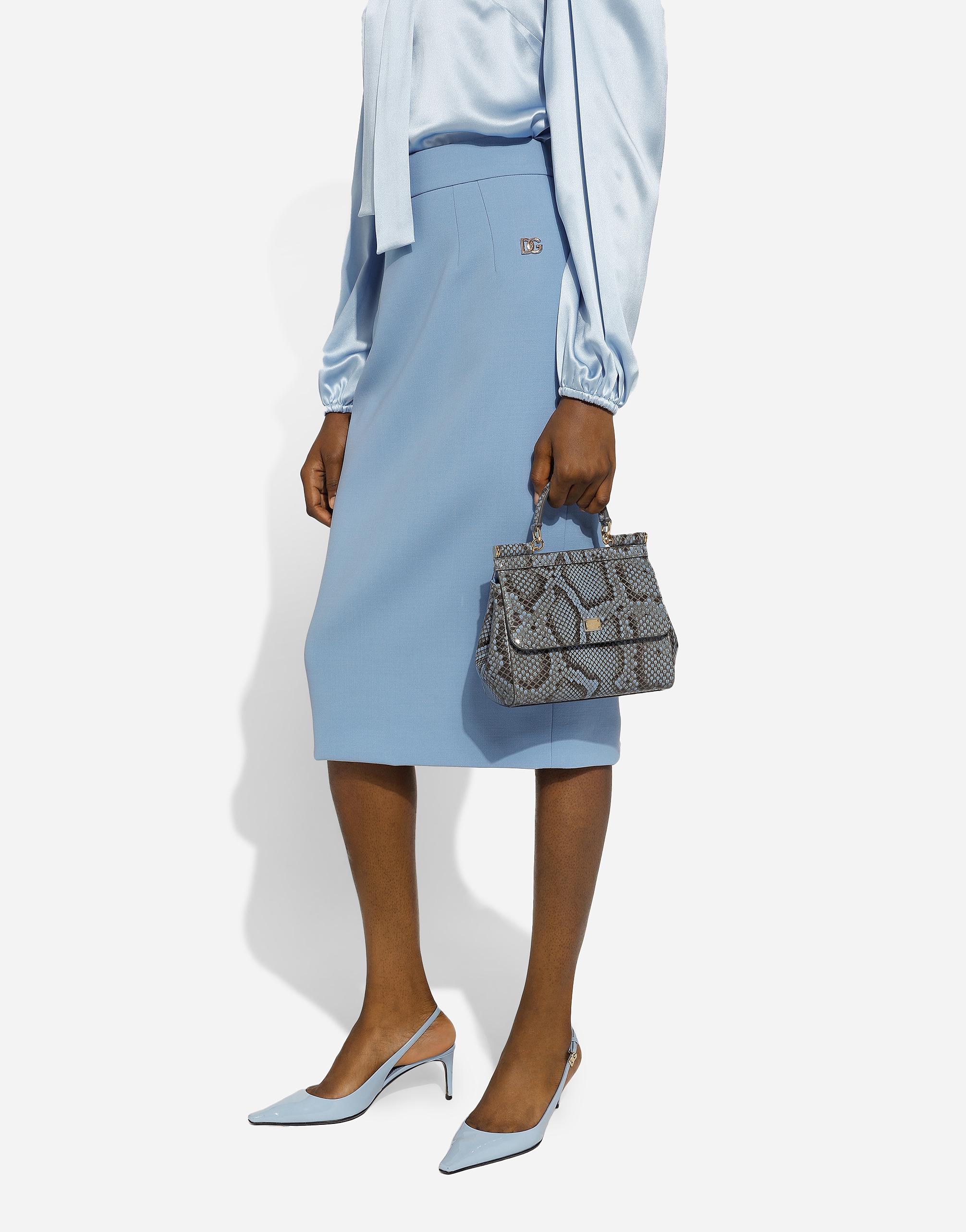 スカート DOLCE&GABBANA WOOL CREPE CALF-LENGTH PENCIL SKIRT Wool calf-length pencil skirt in Black for Women