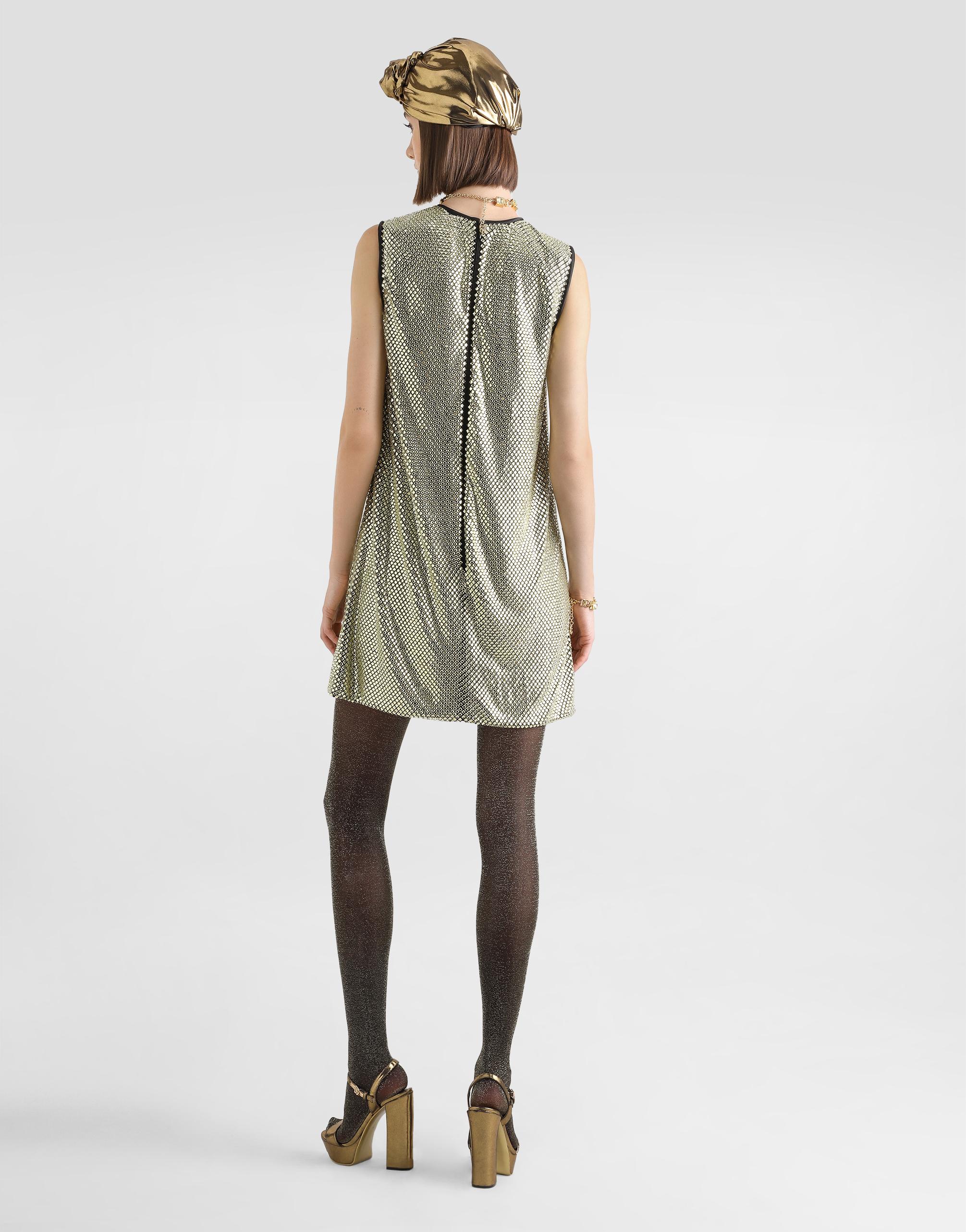 Dolce & Gabbana GREY SLEEVELESS TWEED DRESS ツイード ドレス DG tweed lamé minidress in grey - Dolce Gabbana | Mytheresa