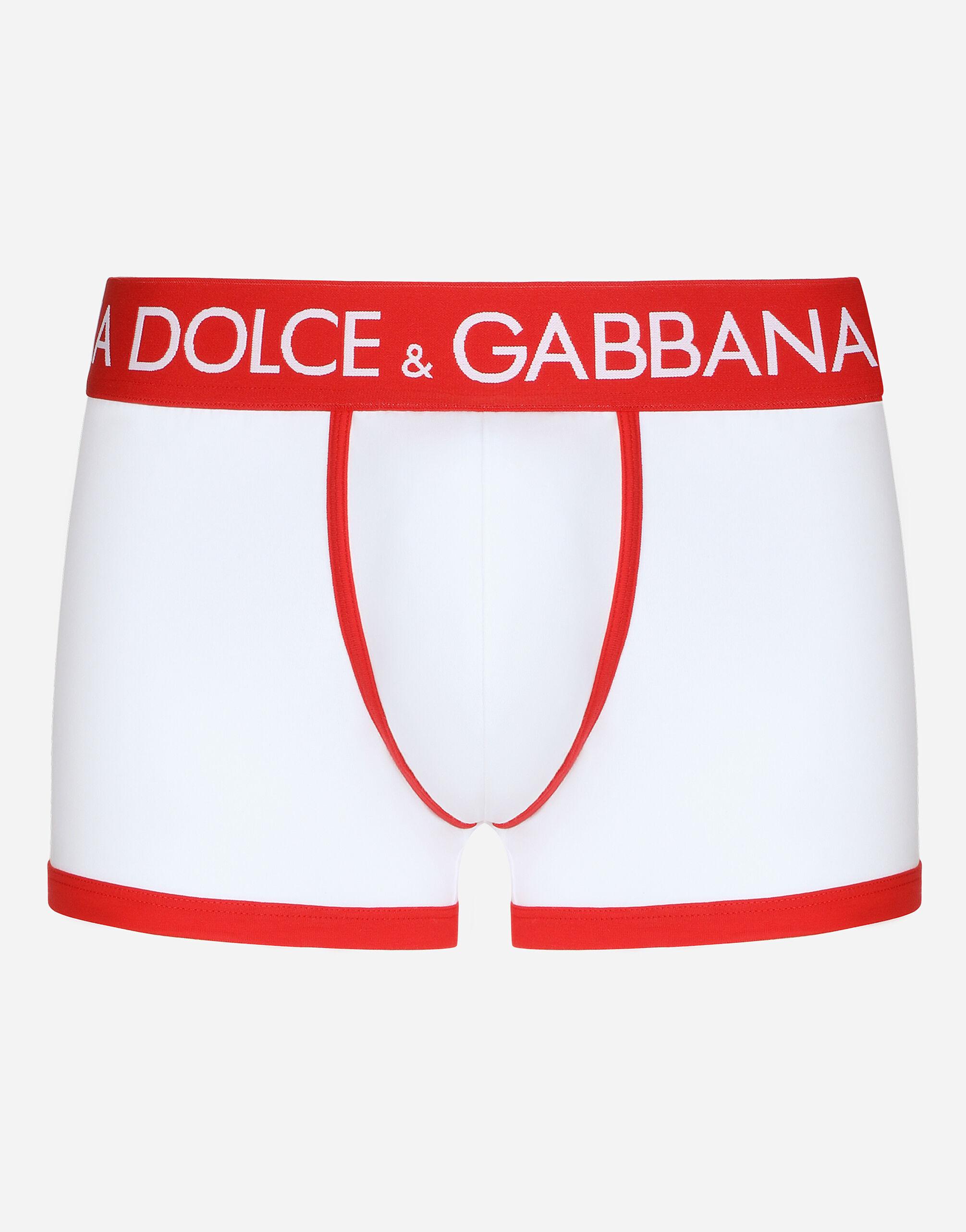 Mens Clothing Underwear Boxers briefs Dolce & Gabbana Two-way Stretch Cotton Brando Briefs With D&g Patch in White for Men 