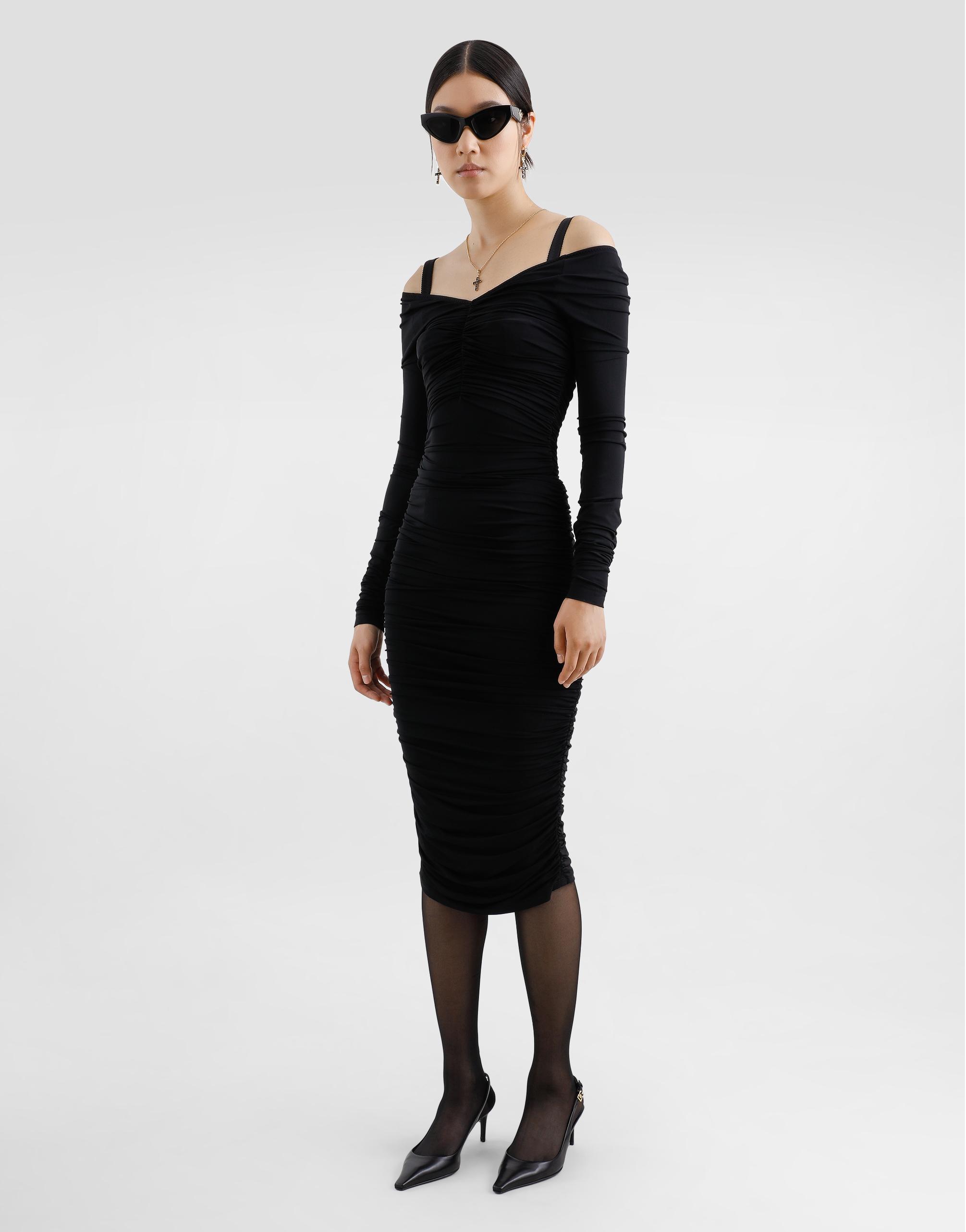dolce gabbana off shoulder dress Dolce & Gabbana Midi Off-shoulder Dress