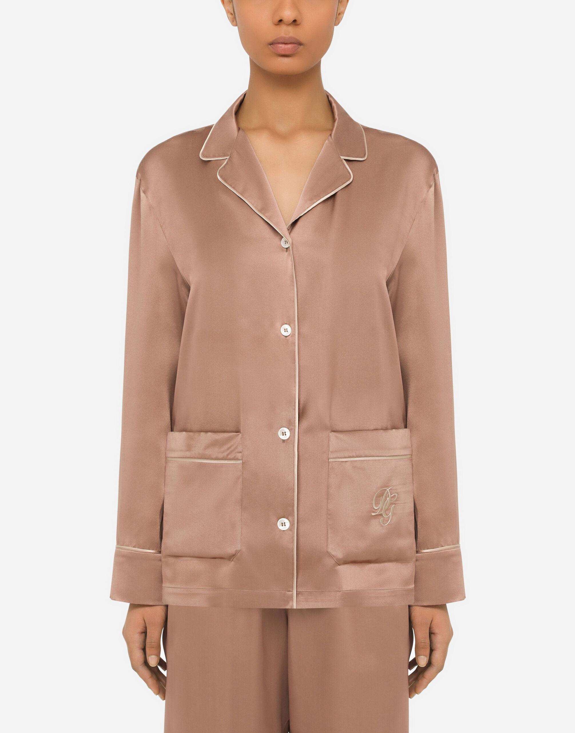 Dolce \u0026 Gabbana Satin Pajama Shirt With 