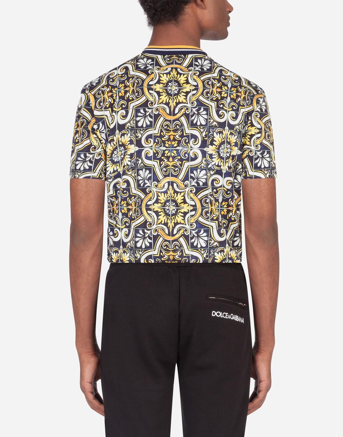 Dolce & Gabbana Cotton T-shirt With Maiolica Print for Men - Lyst