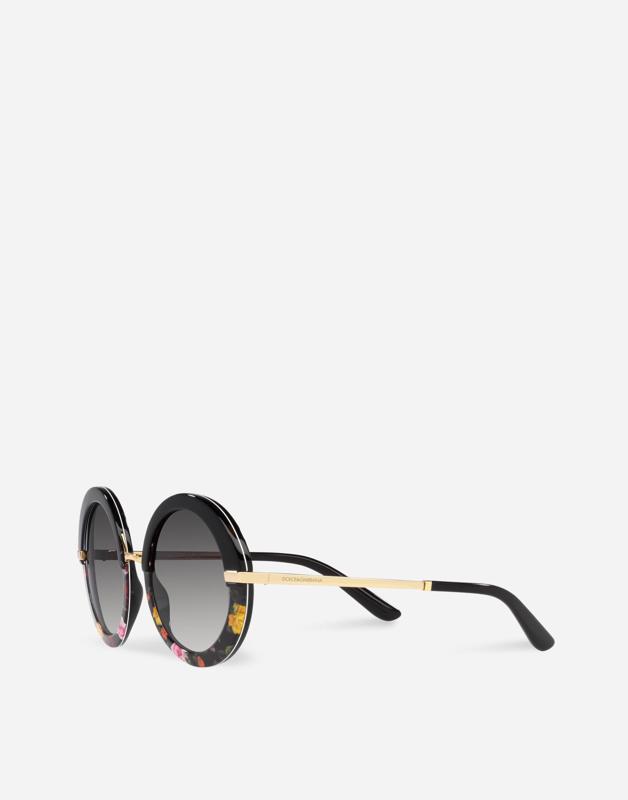 Dolce & Gabbana Half Print Sunglasses in Black | Lyst