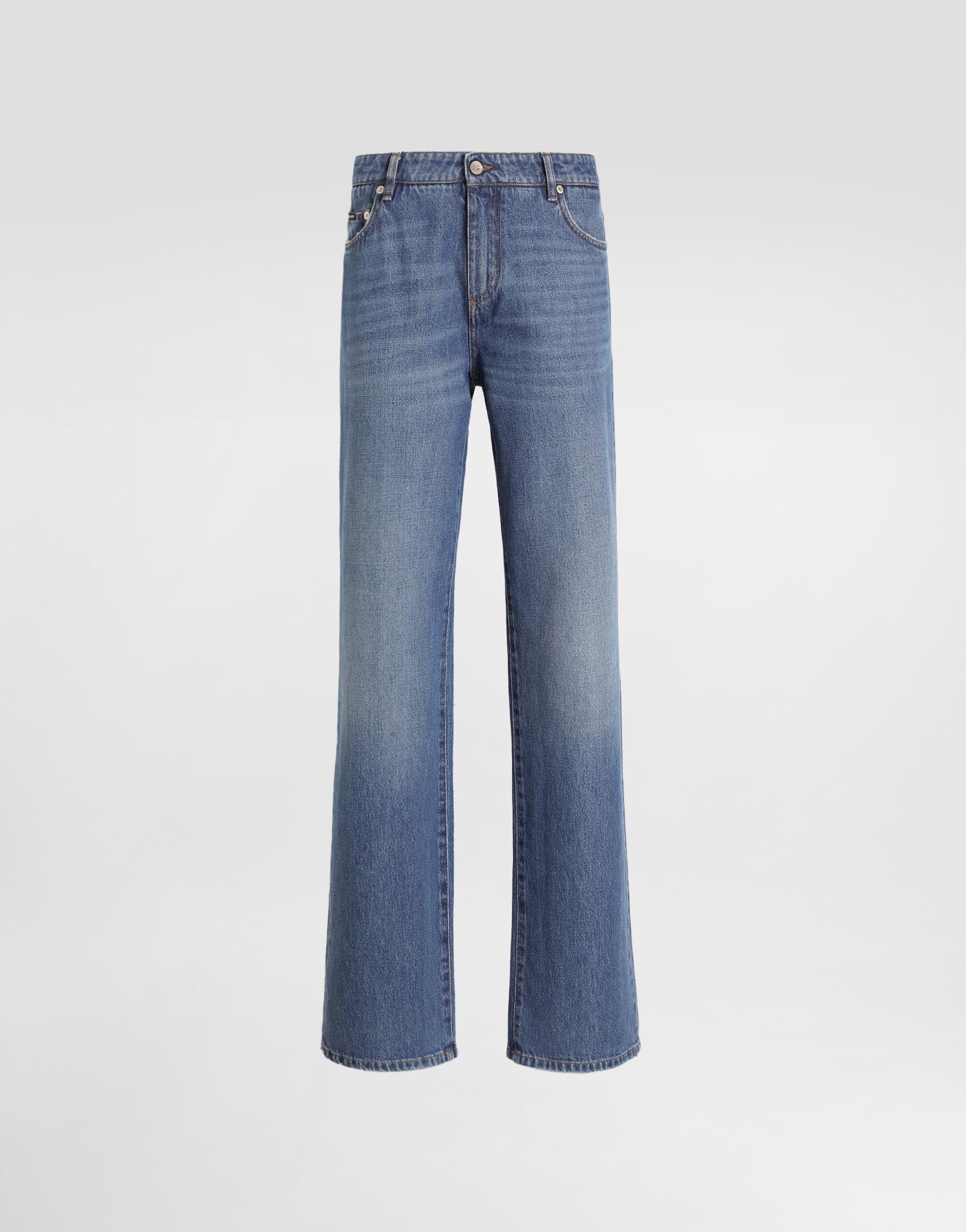 【Dolce & Gabbana】Loose denim jeans with pressed pleat Loose denim jeans with pressed pleat in Multicolor for Women